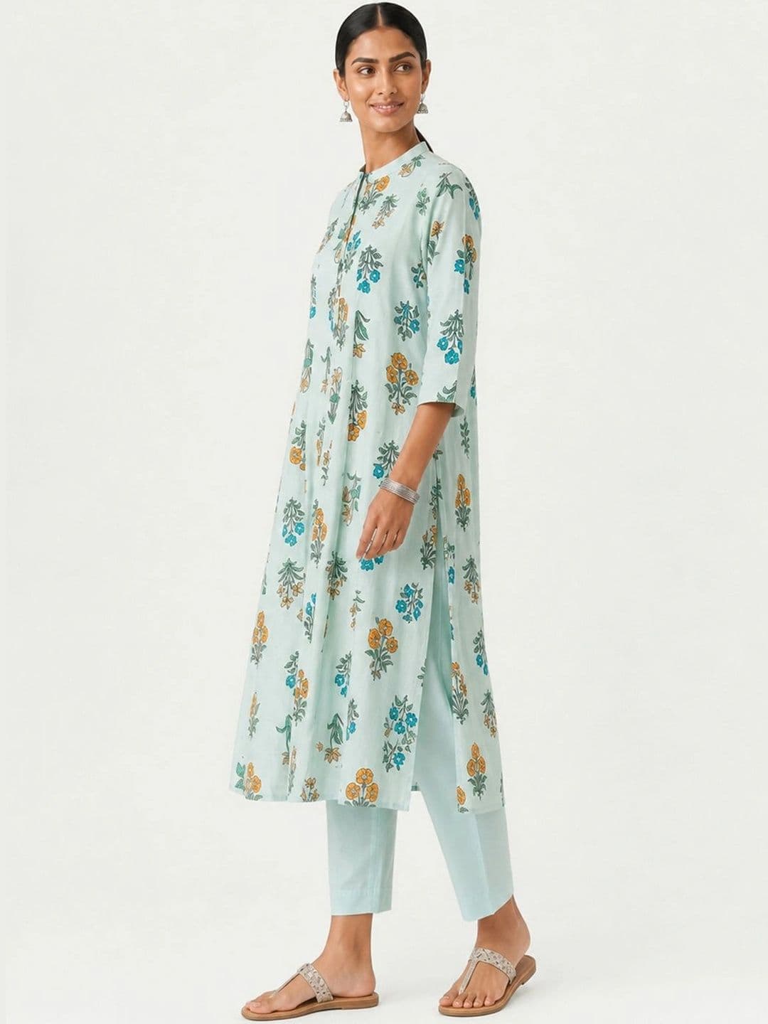 max Women Floral Printed Regular Kurta with Trousers thumbnail 2