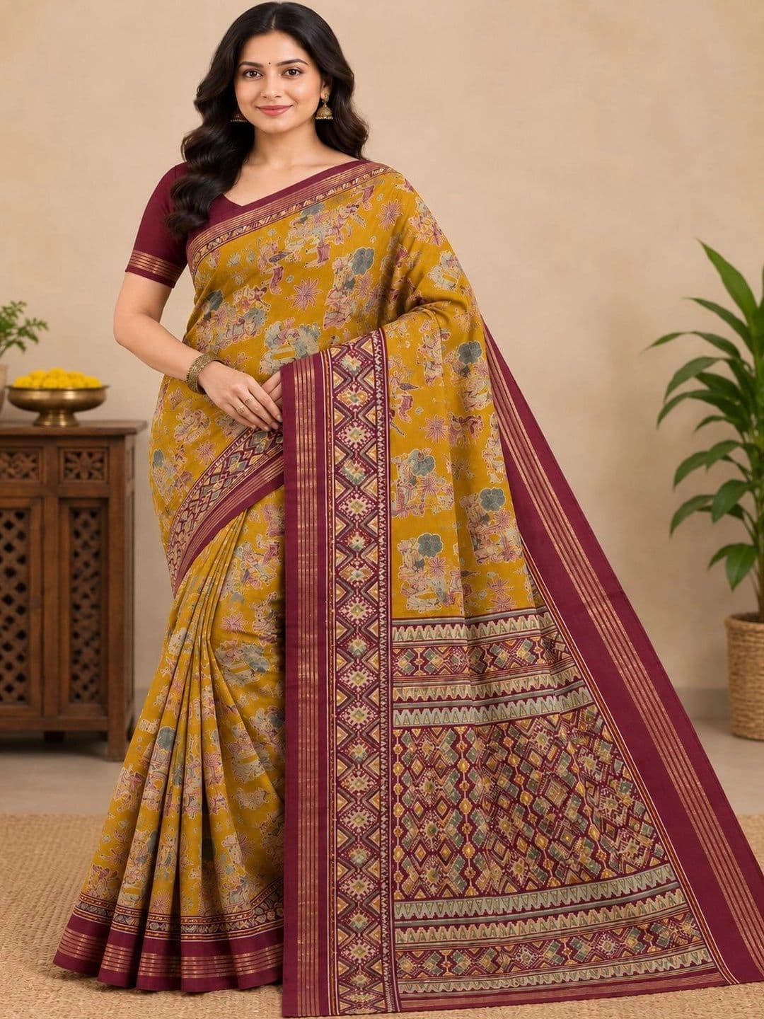 Naarii n Sari Floral Designer Saree thumbnail 3