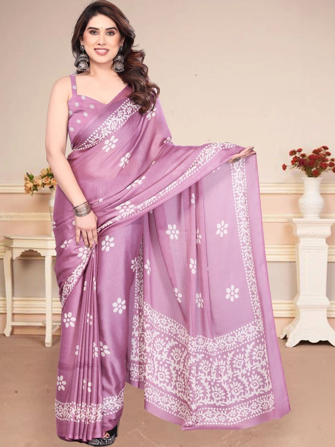 BOLOKA Poly Georgette Designer Saree - view 1