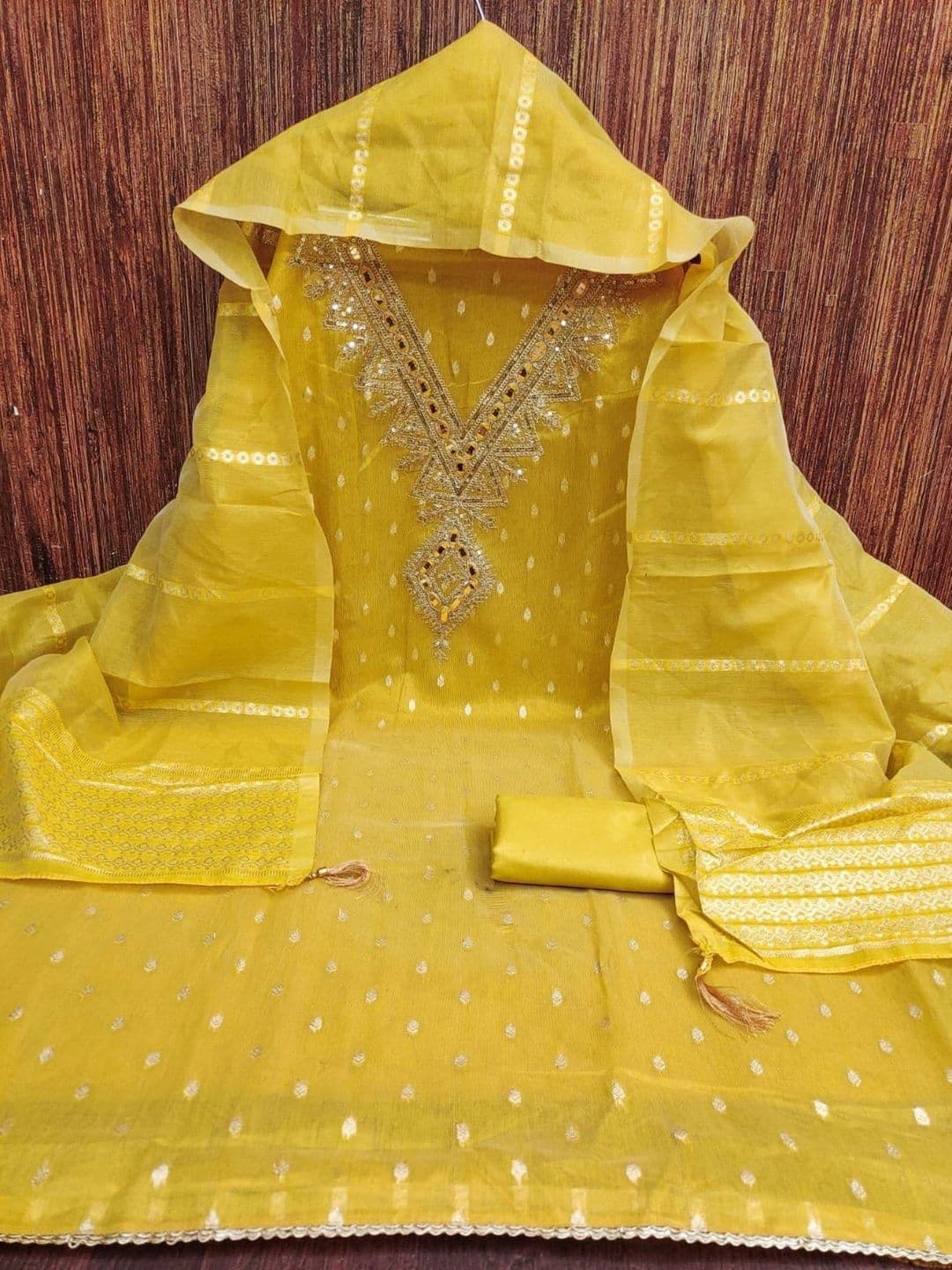 TAVAS Embroidered Unstitched Dress Material thumbnail 3