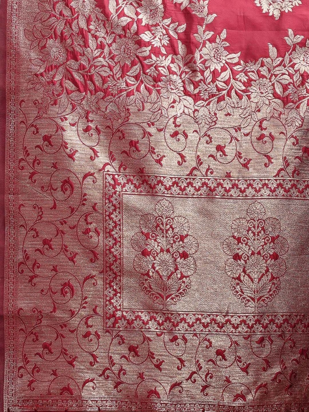 Mitera Woven Design Zari Silk Blend Banarasi Saree thumbnail 6