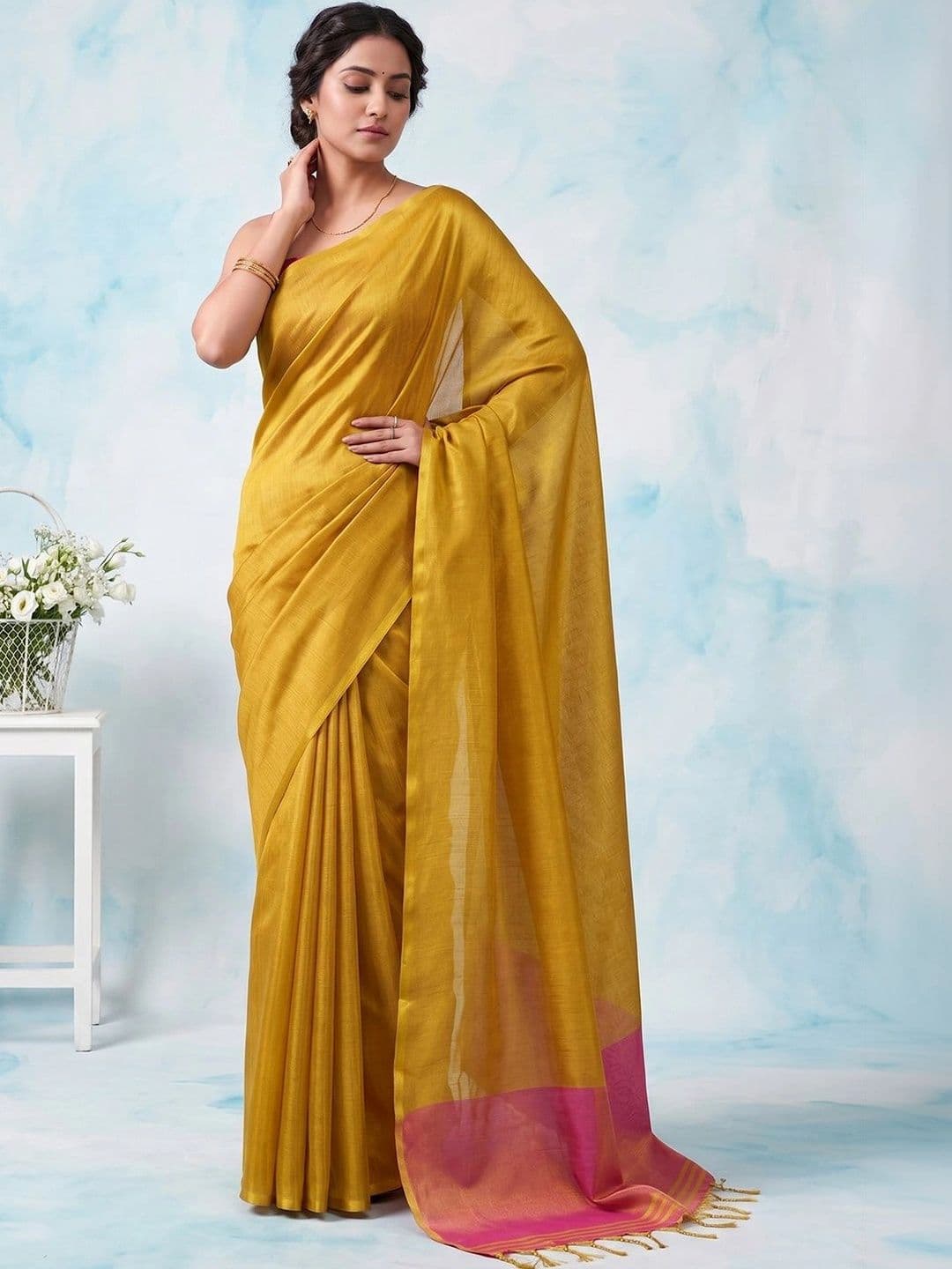 Mitera Woven Design Tissue Saree - view 1