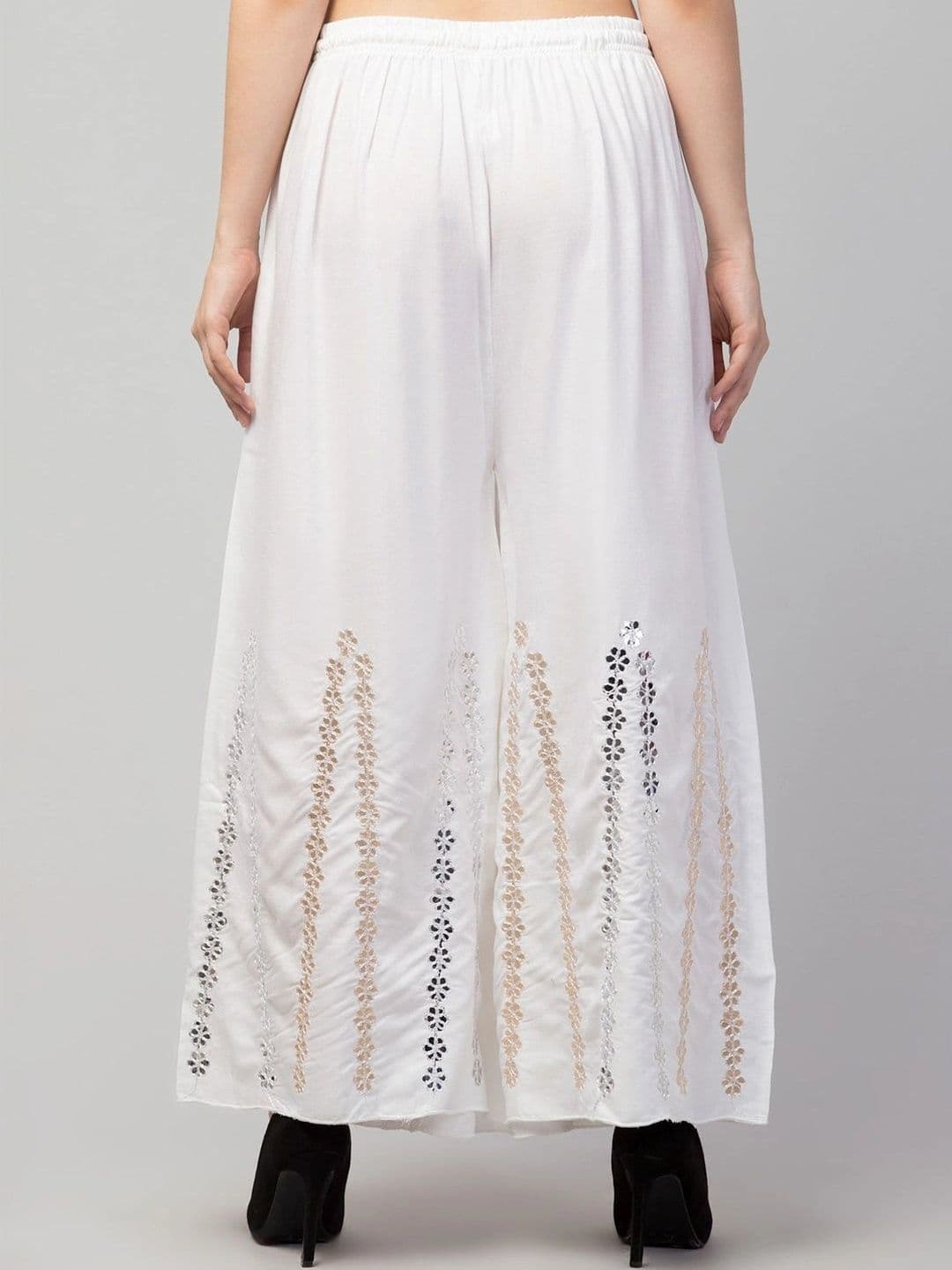Meyara Women Embroidered Knitted Ethnic Palazzos thumbnail 5