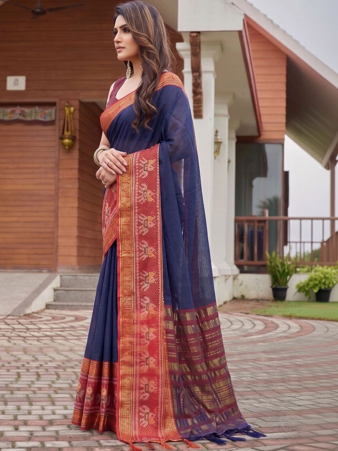 BOLOKA Zari Designer Narayan Peth Saree thumbnail 2