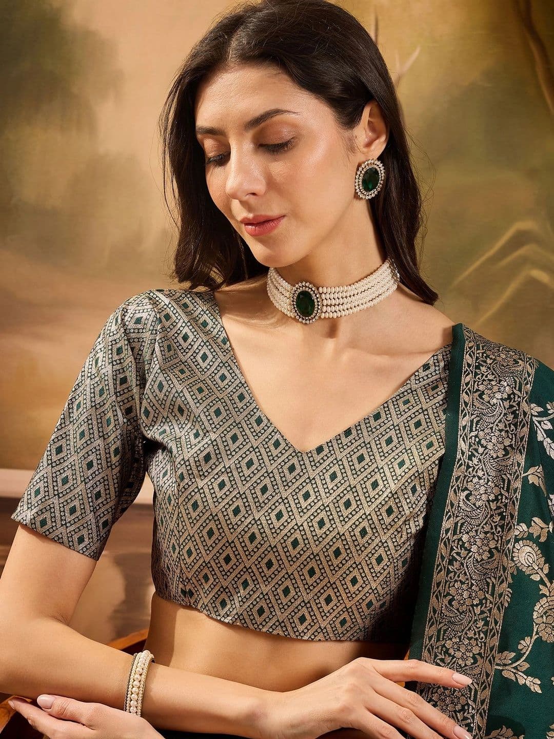 Anouk Rustic Semi-Stitched Lehenga & Unstitched Blouse With Dupatta thumbnail 7