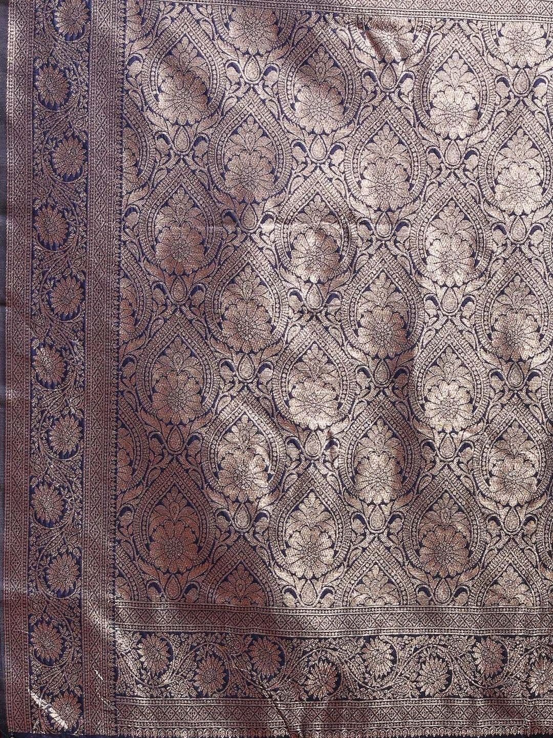 Mitera Woven Design Zari Silk Blend Banarasi Saree thumbnail 2