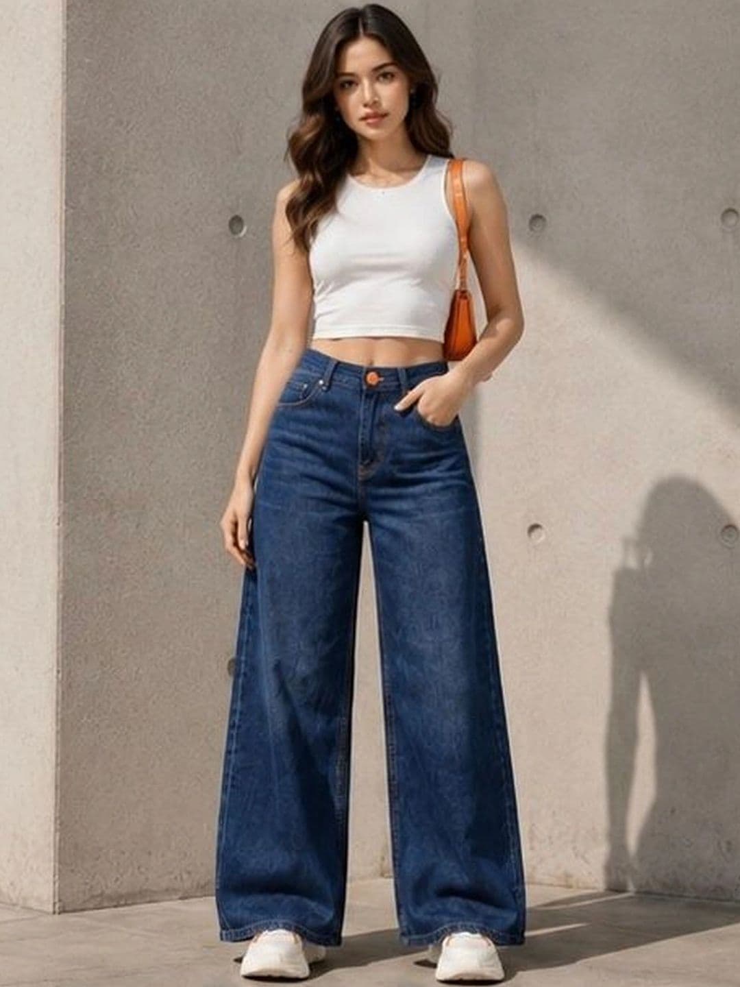 STRV Women Loose Wide Leg High-Rise Light Fade Stretchable Jeans thumbnail 3