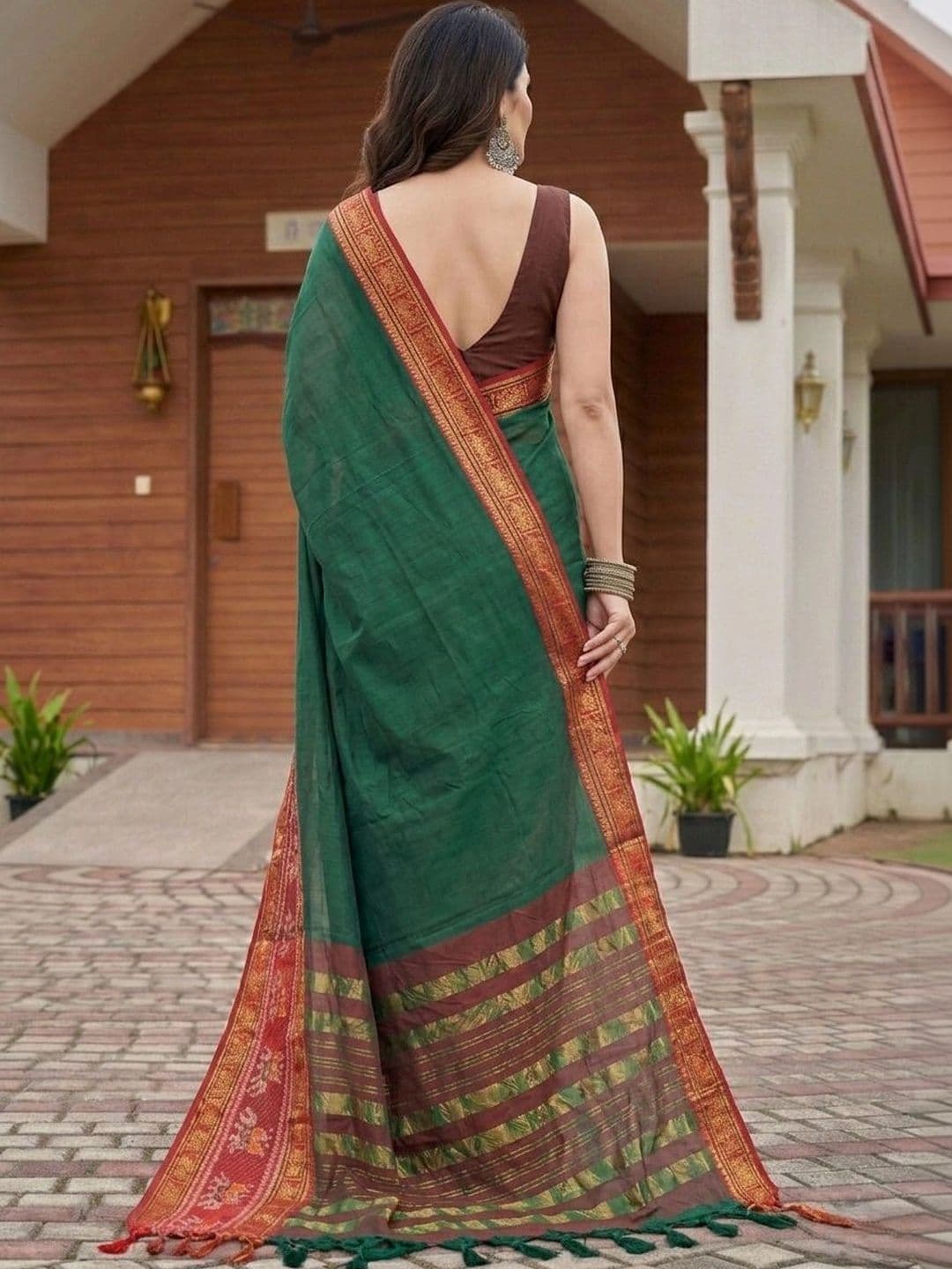 BOLOKA Zari Designer Narayan Peth Saree thumbnail 3