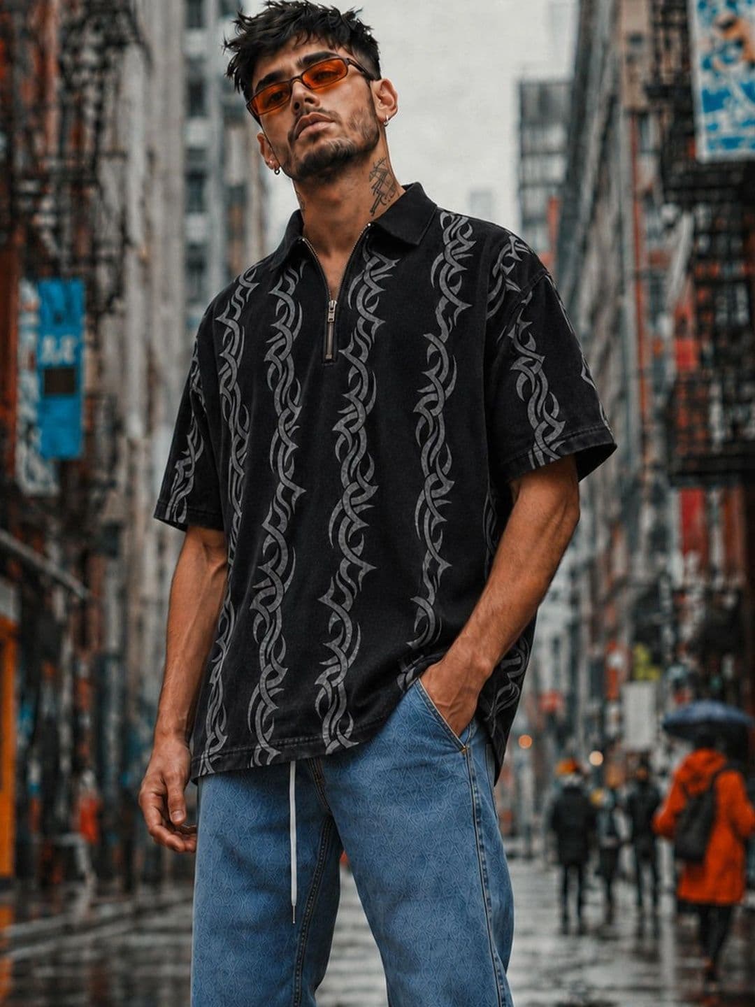 Force Men Printed Polo Collar T-shirt - view 1