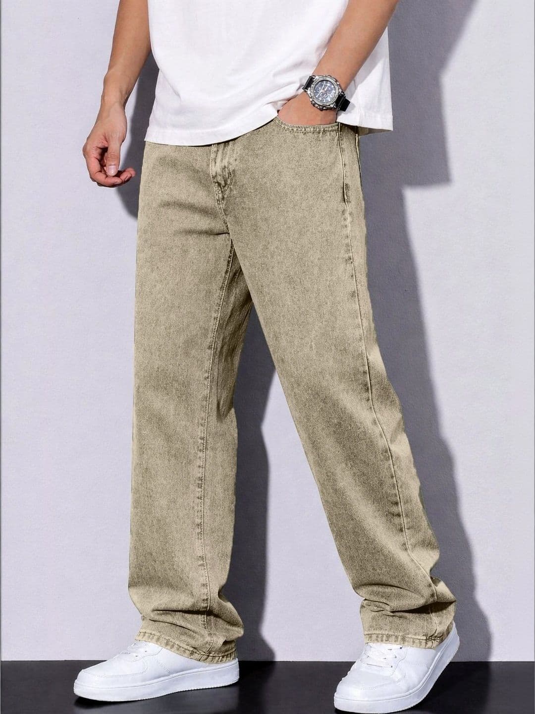 PLUS 91 Men Smart Straight Fit Mid-Rise Jeans thumbnail 5