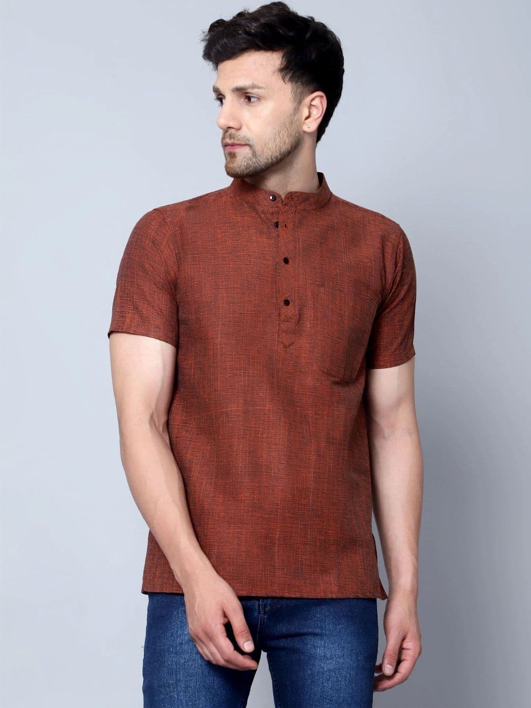 Latest Chikan Garments Men Khadi Kurta thumbnail 2