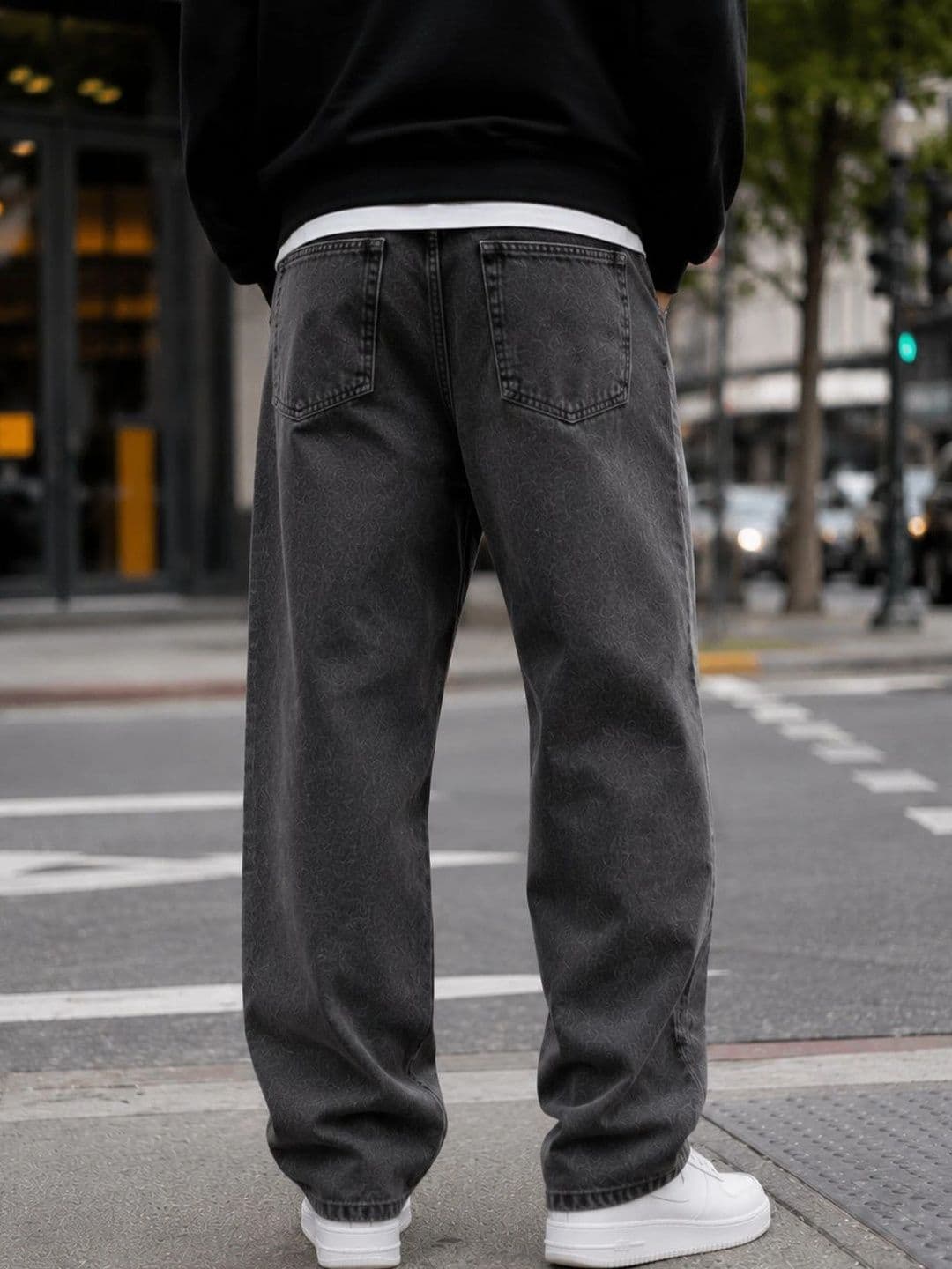 DENIM HAWK Men Classic Straight Fit Mid-Rise Printed Stretchable Jeans thumbnail 2
