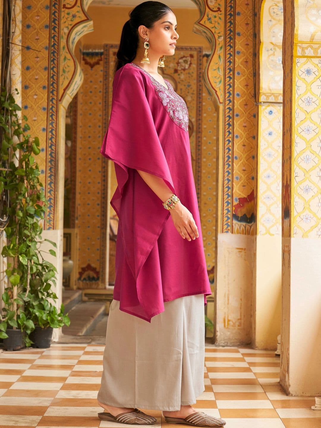Tikhi Imli Embroidered Tunic with Palazzos thumbnail 5