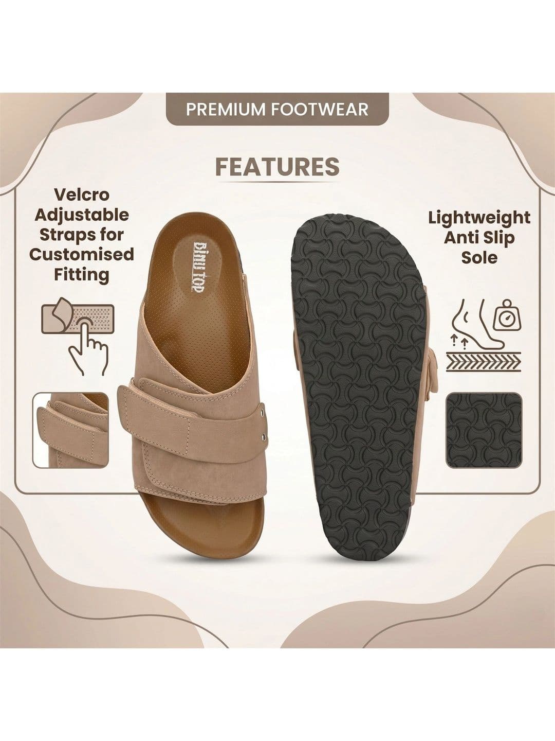 BINUTOP Men Comfort Sandals thumbnail 2