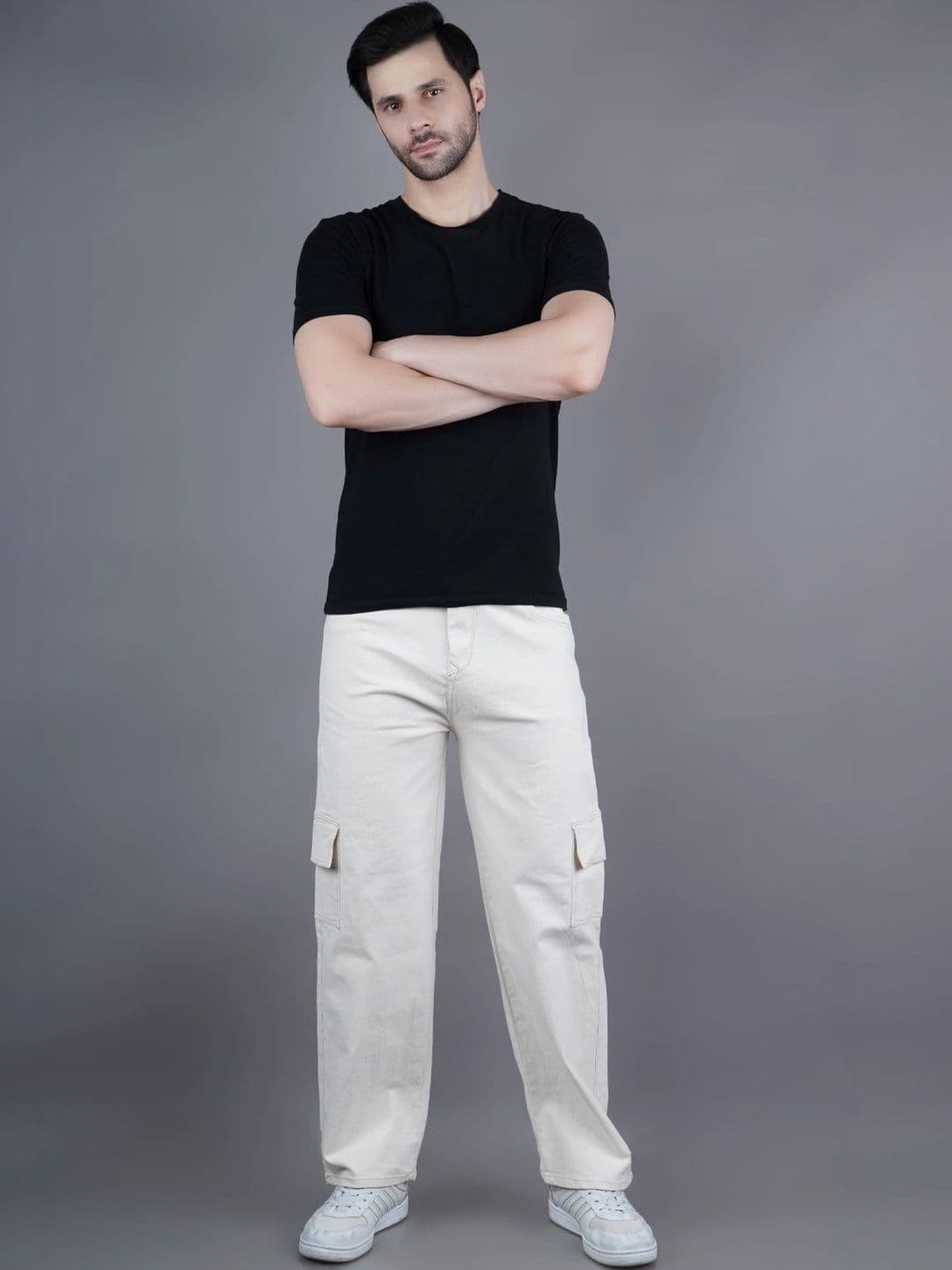 HERE&NOW Men Classic Relaxed Fit Mid-Rise Stretchable Jeans thumbnail 5
