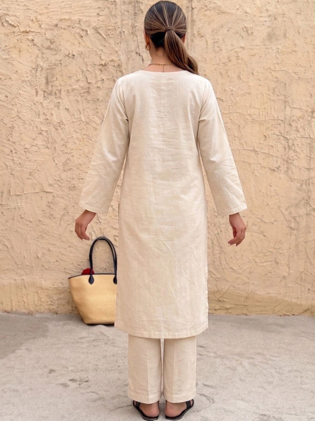 KALINI Women Embroidered Regular Thread Work Kurta Set thumbnail 2