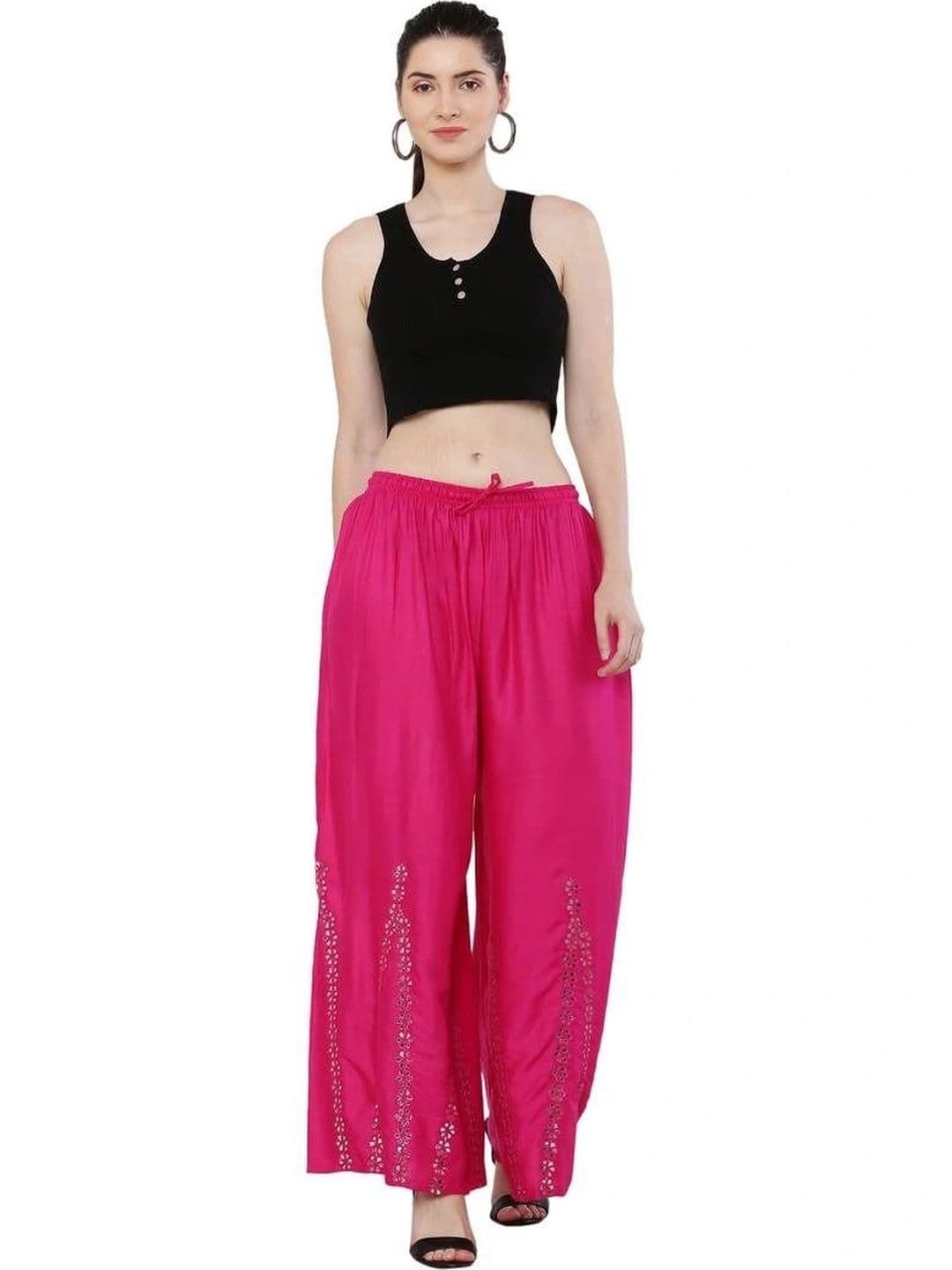 Meyara Women Embellished Knitted Ethnic Palazzos thumbnail 6