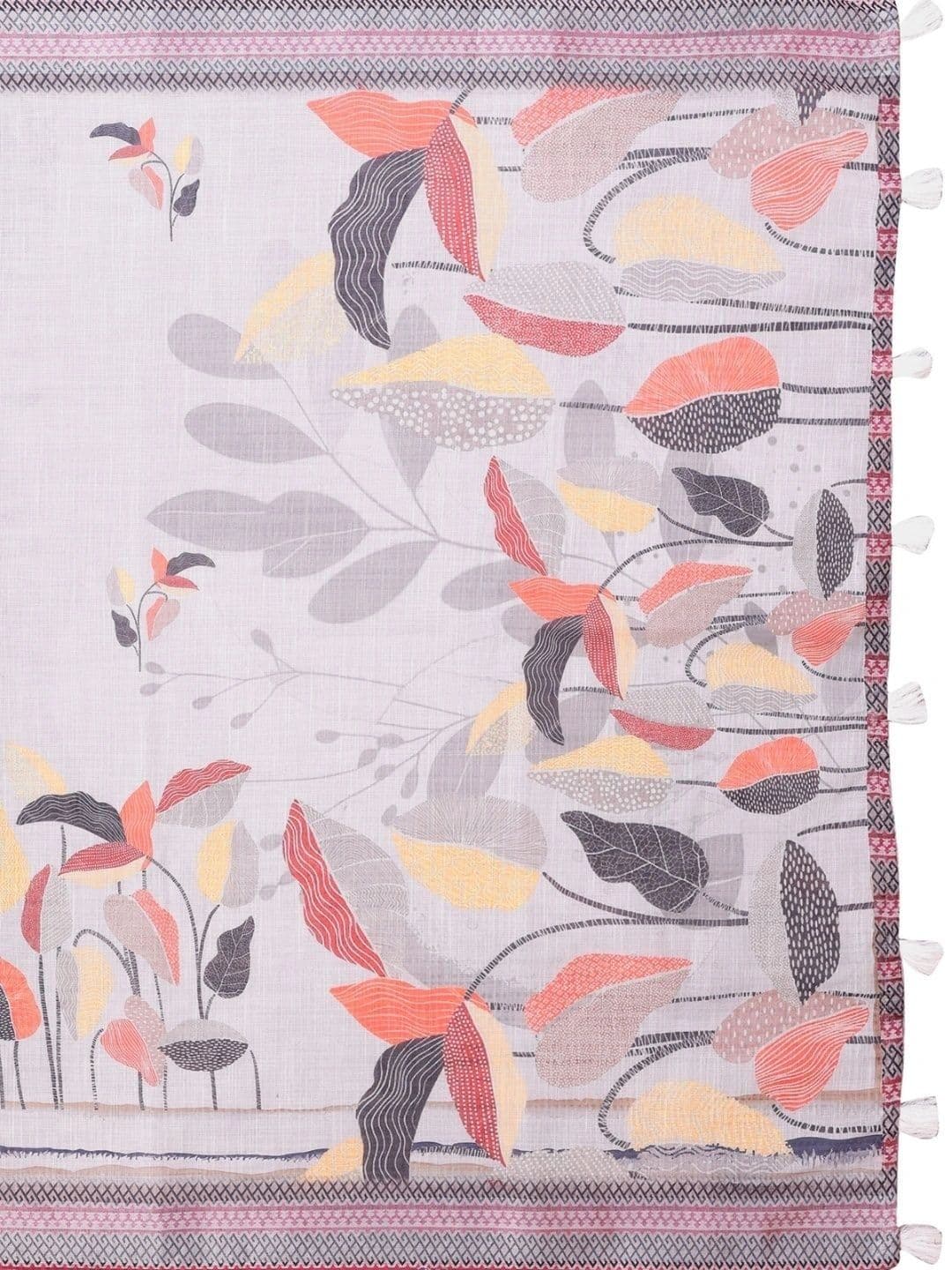 Kesarii Linen Blend Saree thumbnail 4