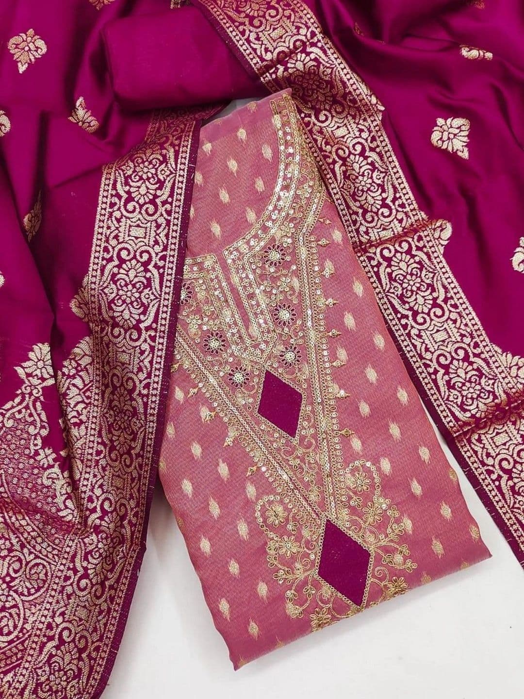 TAVAS Embroidered Unstitched Dress Material thumbnail 4