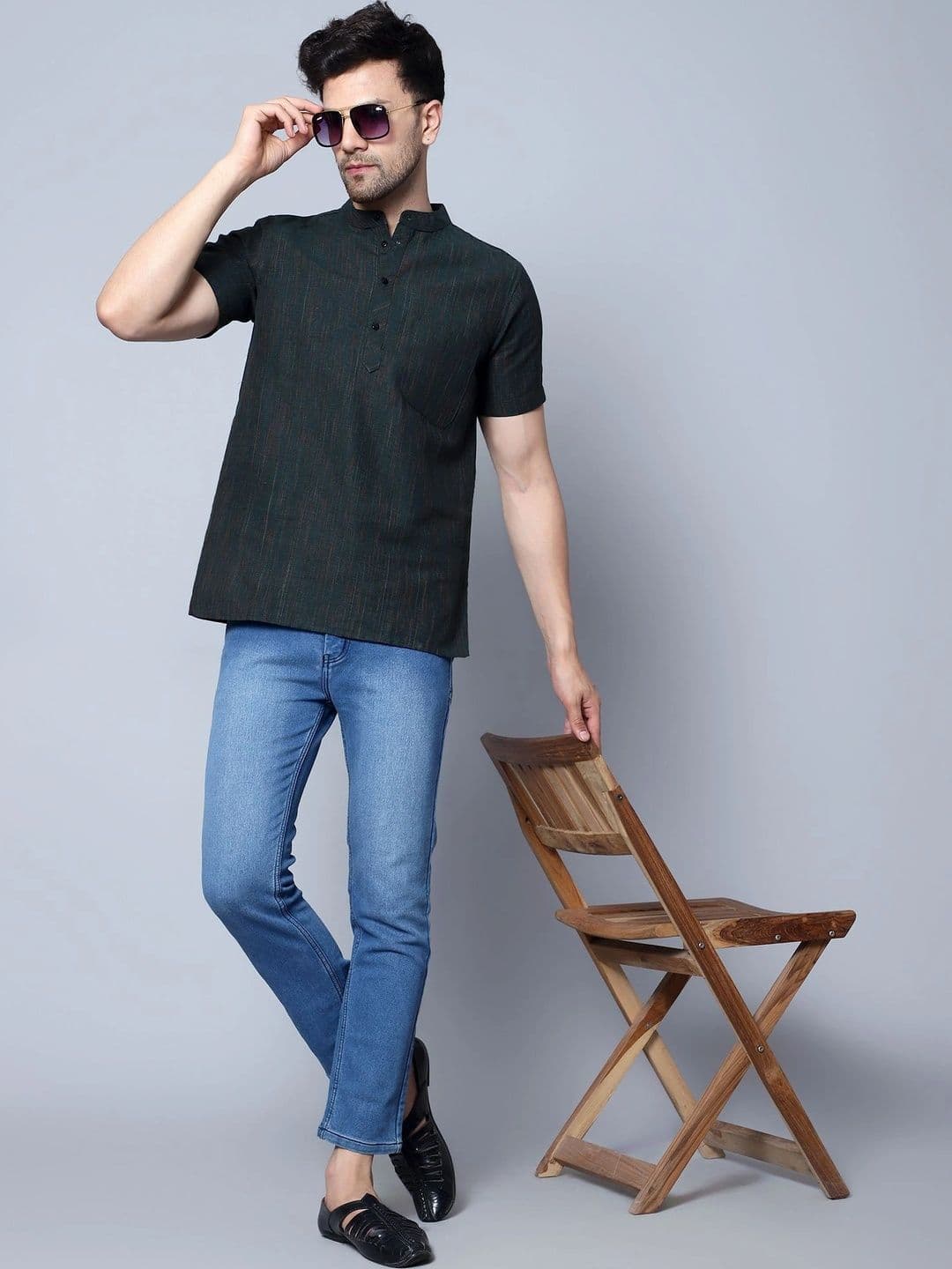 Latest Chikan Garments Men Khadi Kurta thumbnail 4