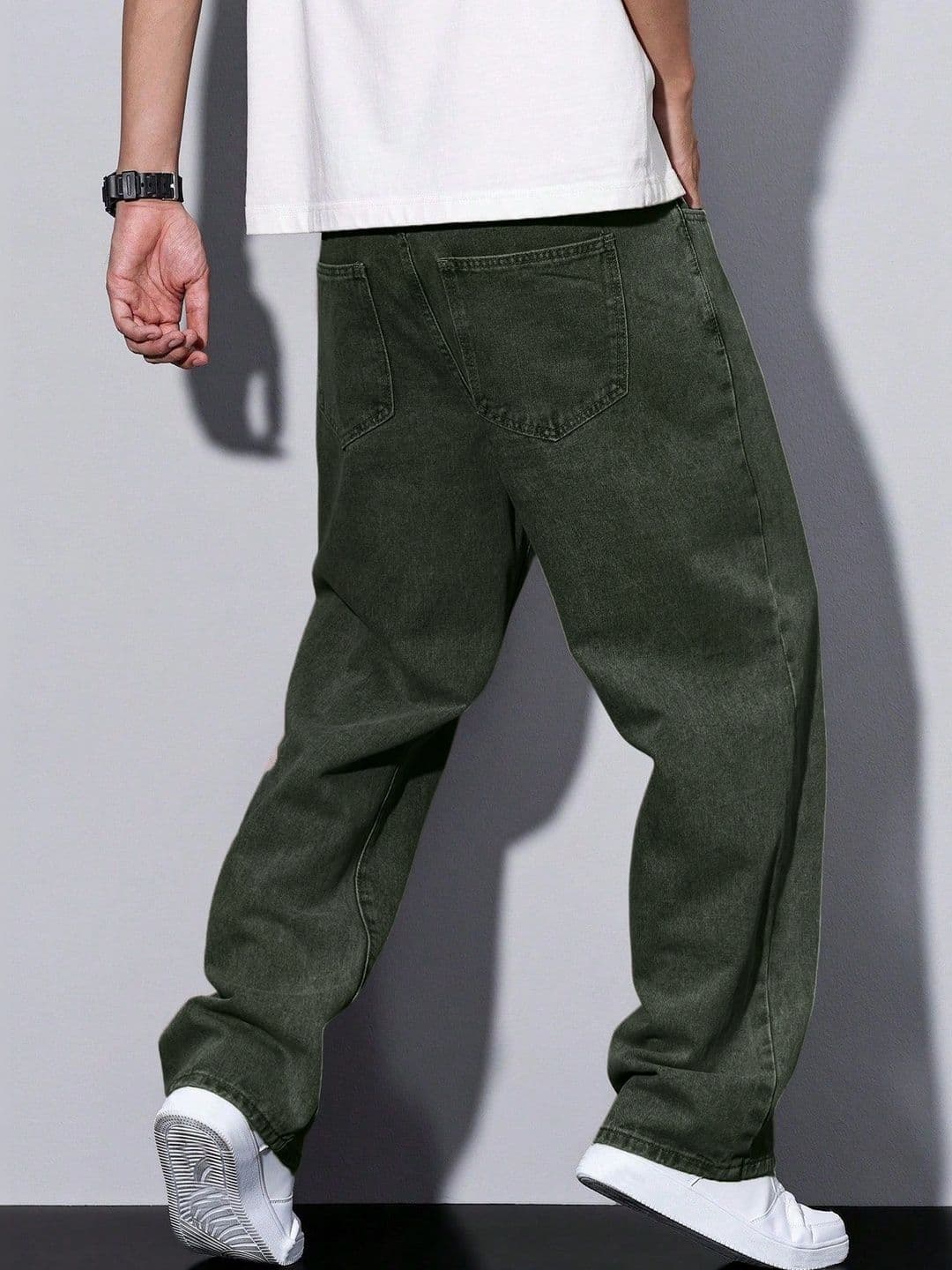 PLUS 91 Men Smart Straight Fit Mid-Rise Jeans thumbnail 4