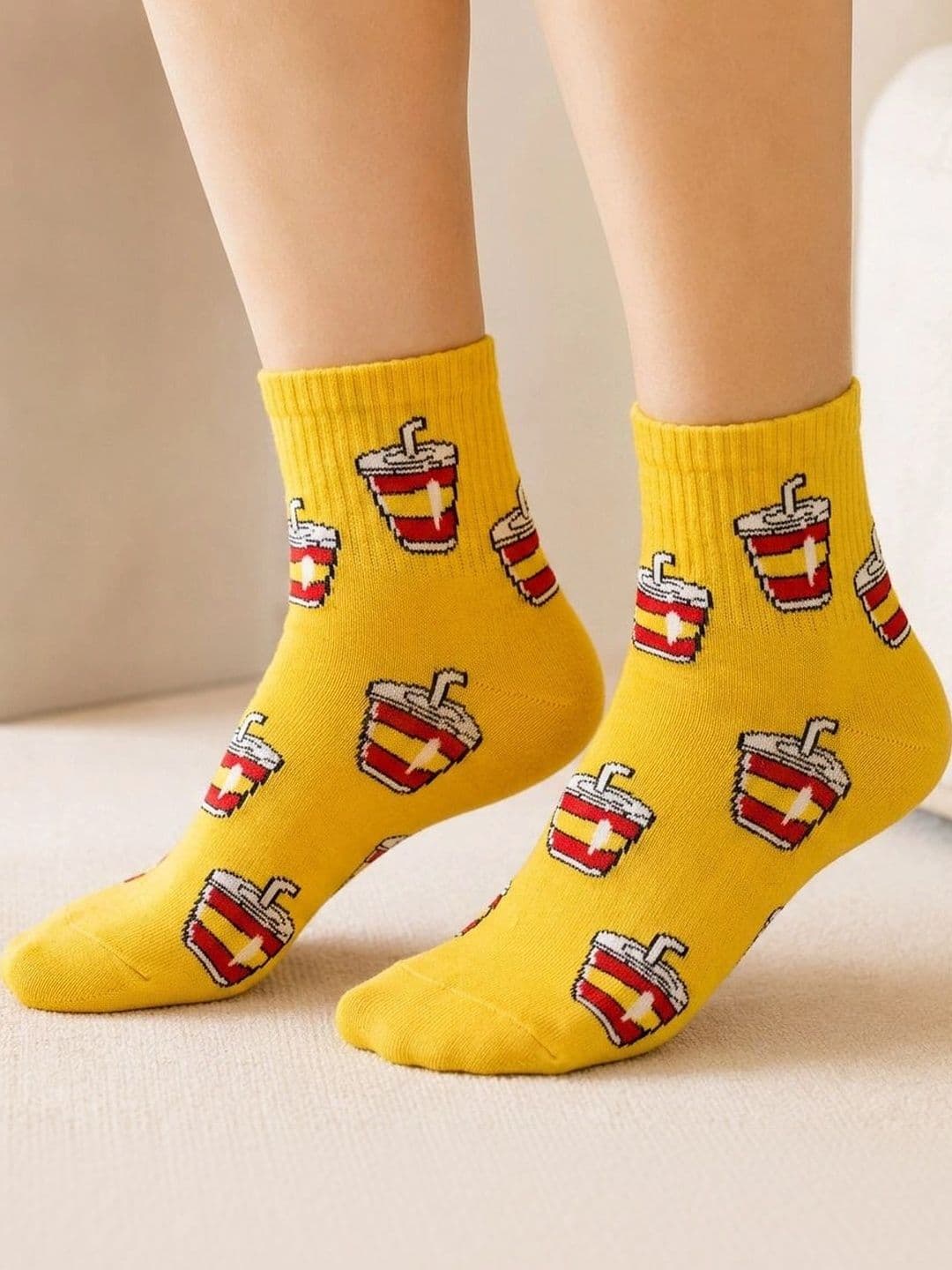 NeaToes Unisex Pack of 3 Cotton Assorted Patterned Above Ankle Socks thumbnail 7
