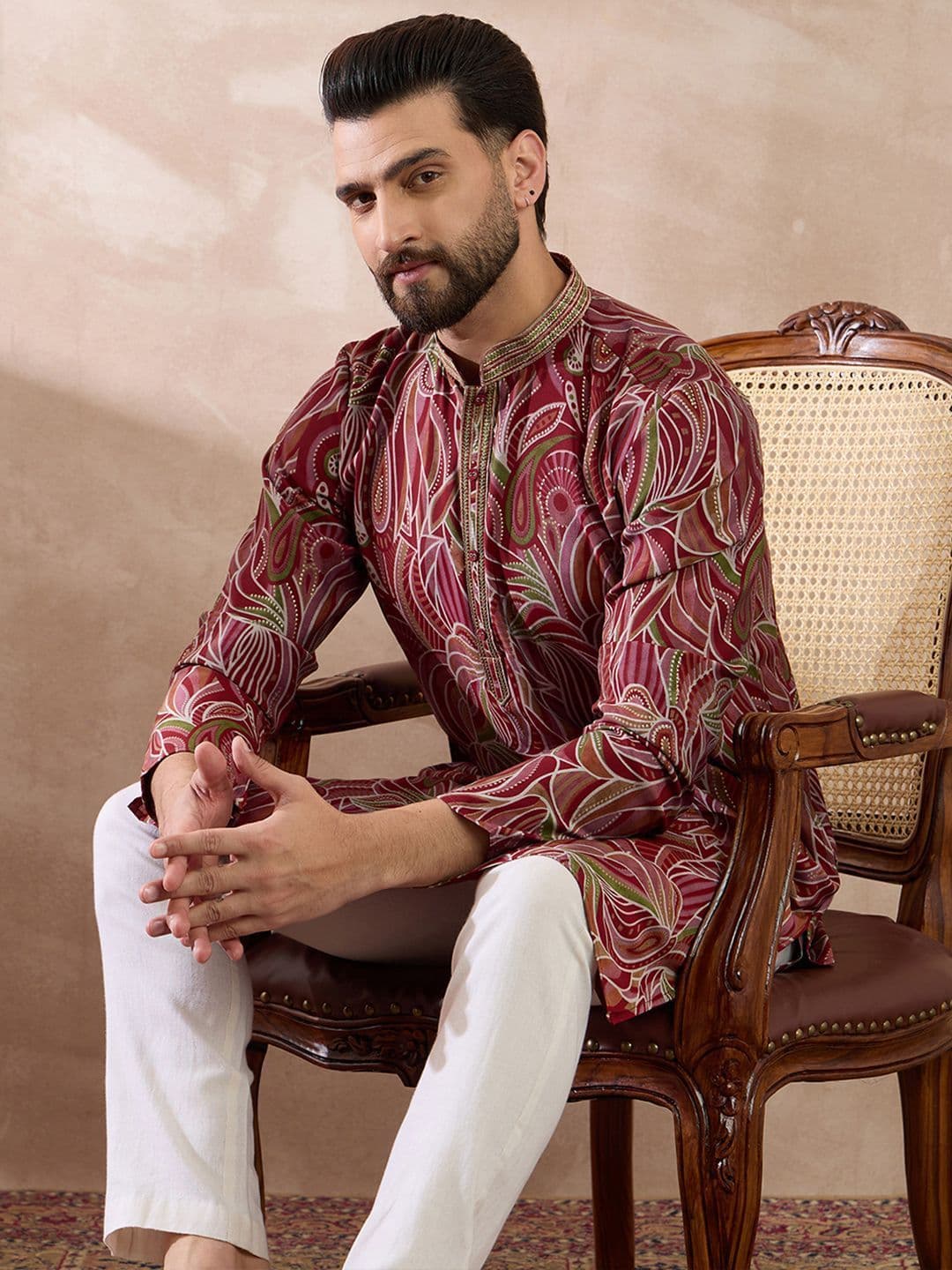 Ethnic Bay Men Printed Summer Sheers Kurta thumbnail 2