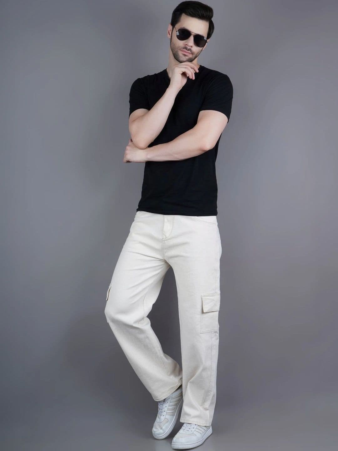 R.Code by The Roadster Life Co. Men Classic Relaxed Fit Mid-Rise Stretchable Jeans thumbnail 5