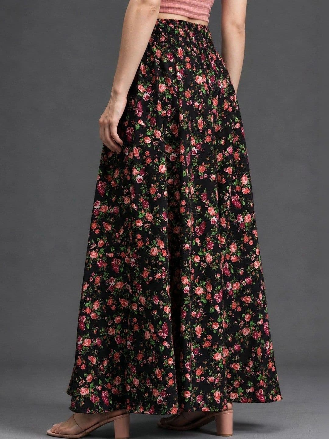 NEXSUS Women Floral Printed Palazzos thumbnail 3