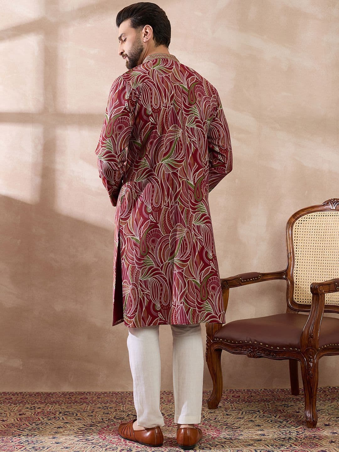 Ethnic Bay Men Printed Summer Sheers Kurta thumbnail 4