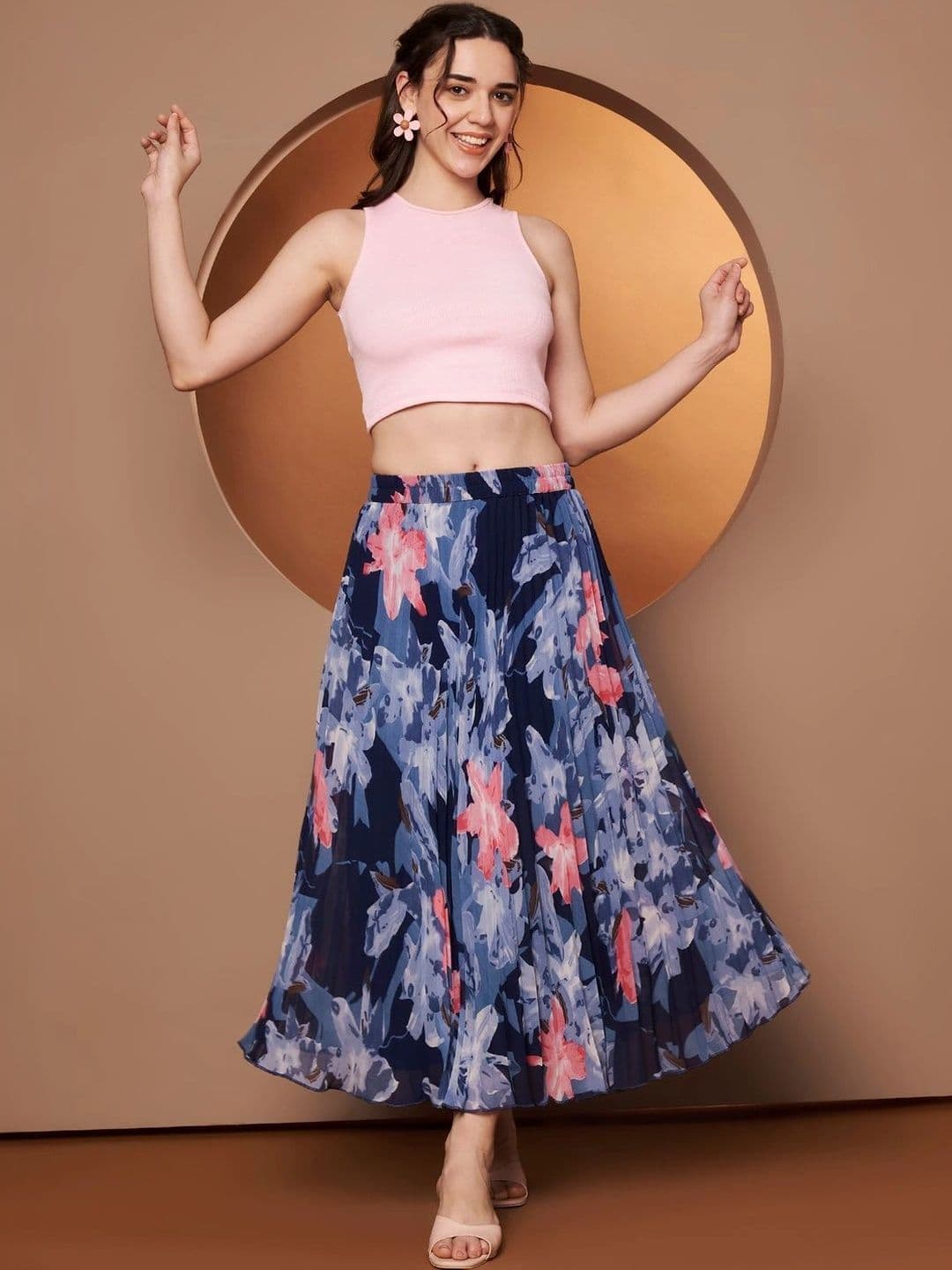 CORSICA Women Floral Midi Flared Skirt thumbnail 7