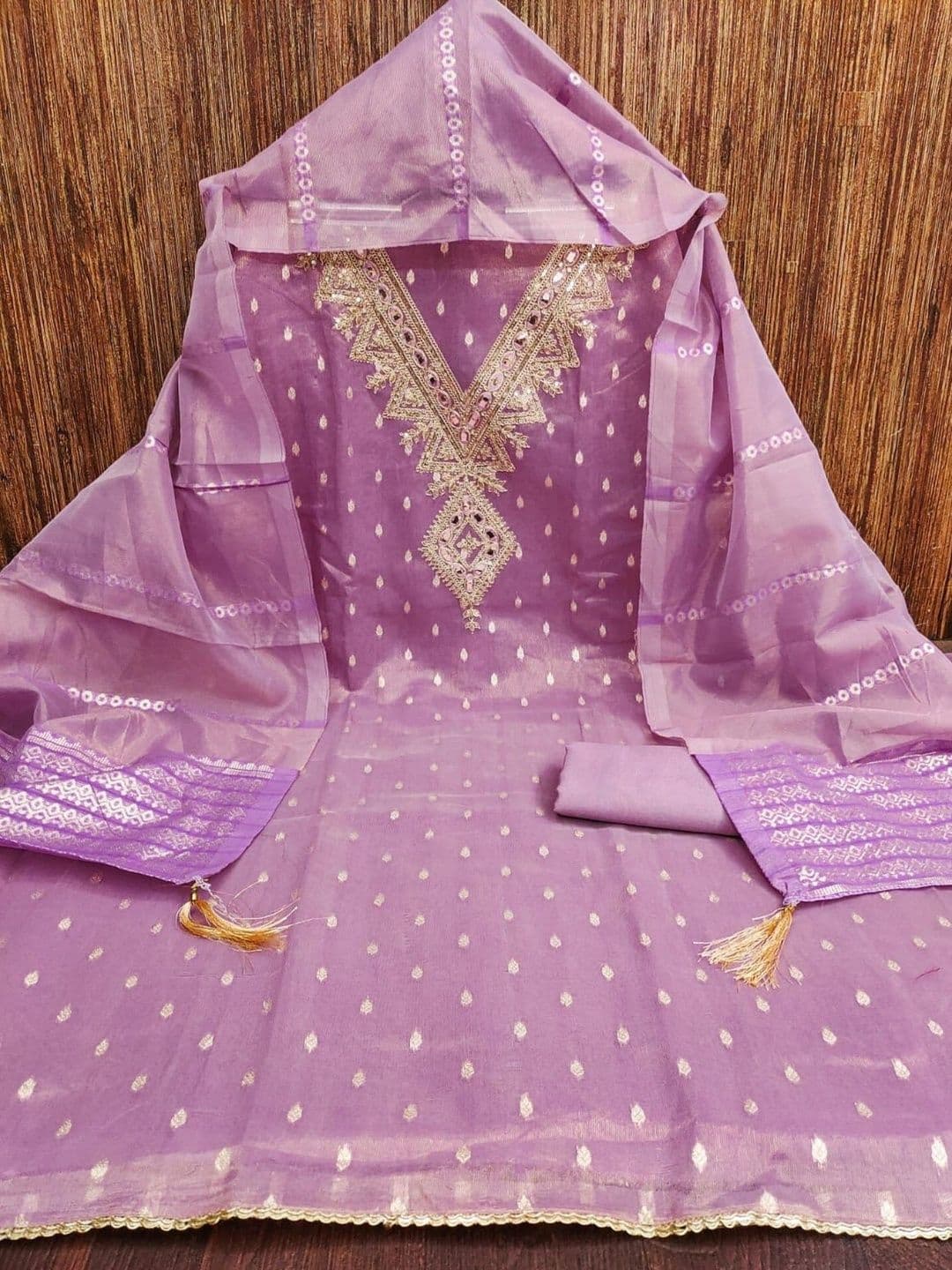 TAVAS Embroidered Unstitched Dress Material thumbnail 3