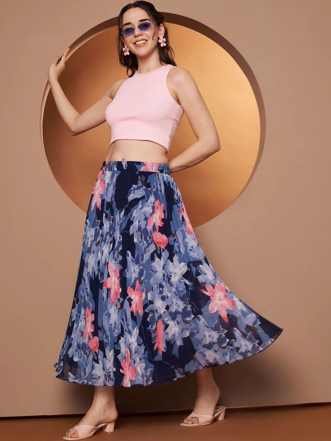 CORSICA Women Floral Midi A-Line Skirt thumbnail 4