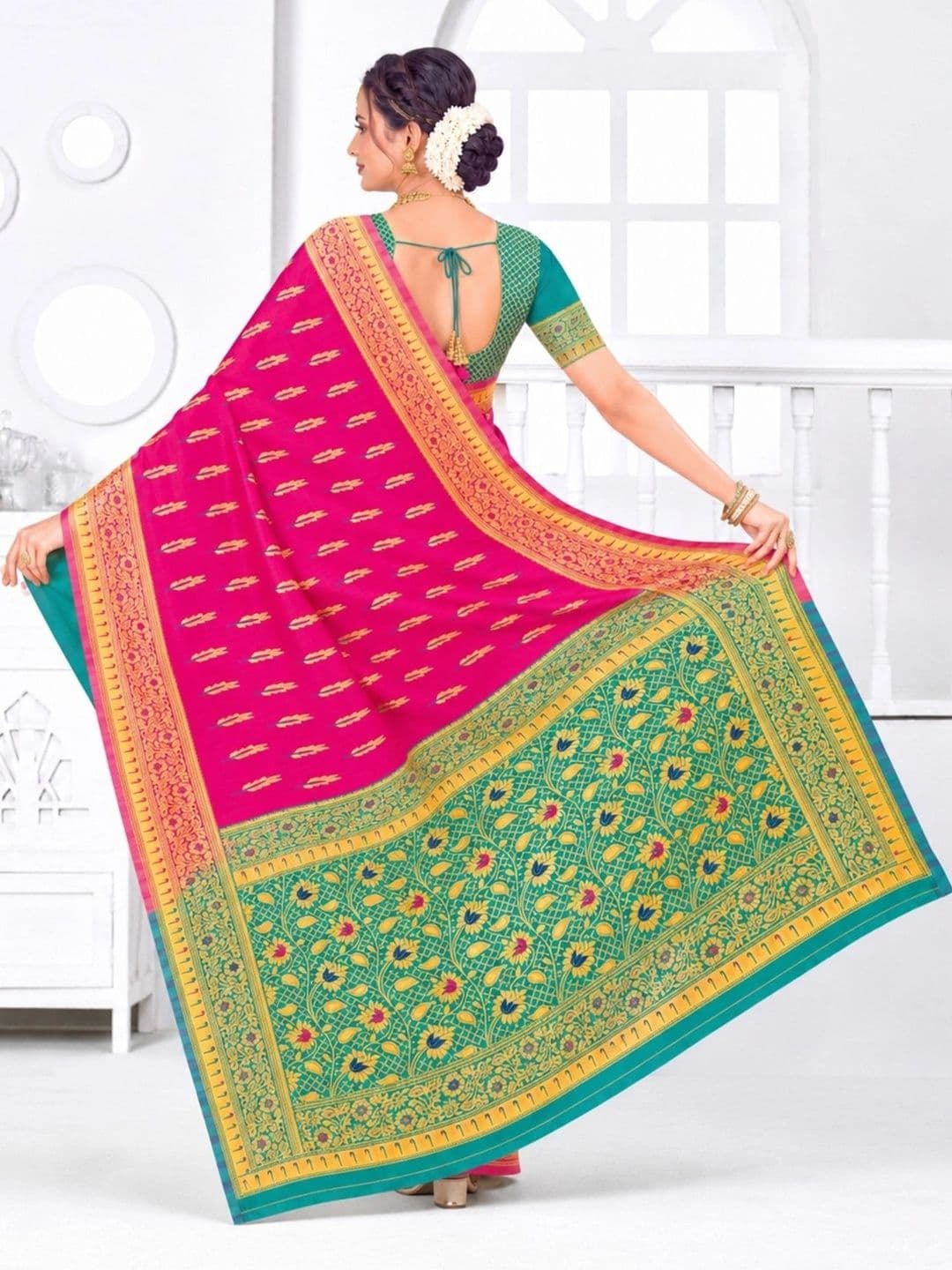 Dimaxi Vastra Woven Design Zari Kota Saree thumbnail 5