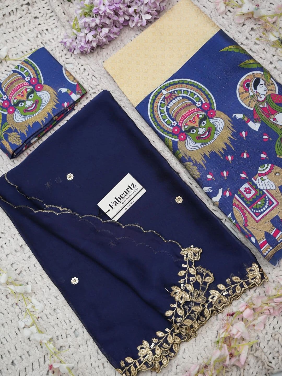 Fabcartz Sequinned Unstitched Lehenga & Blouse With Dupatta thumbnail 5