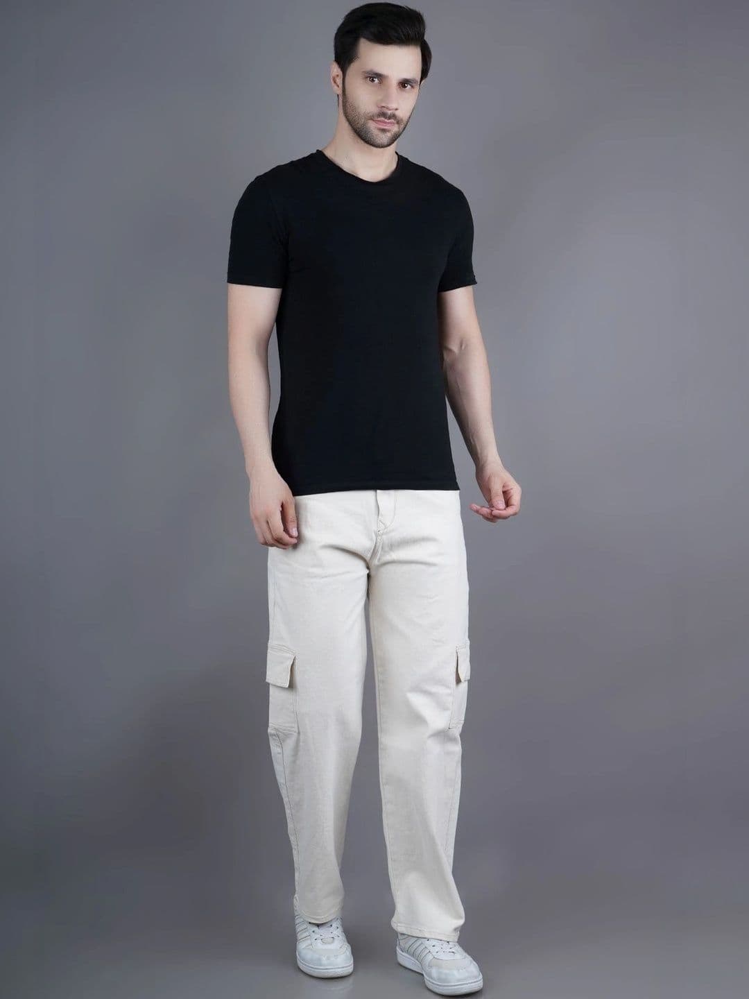 Metronaut Men Classic Relaxed Fit Mid-Rise Coated Stretchable Jeans thumbnail 2