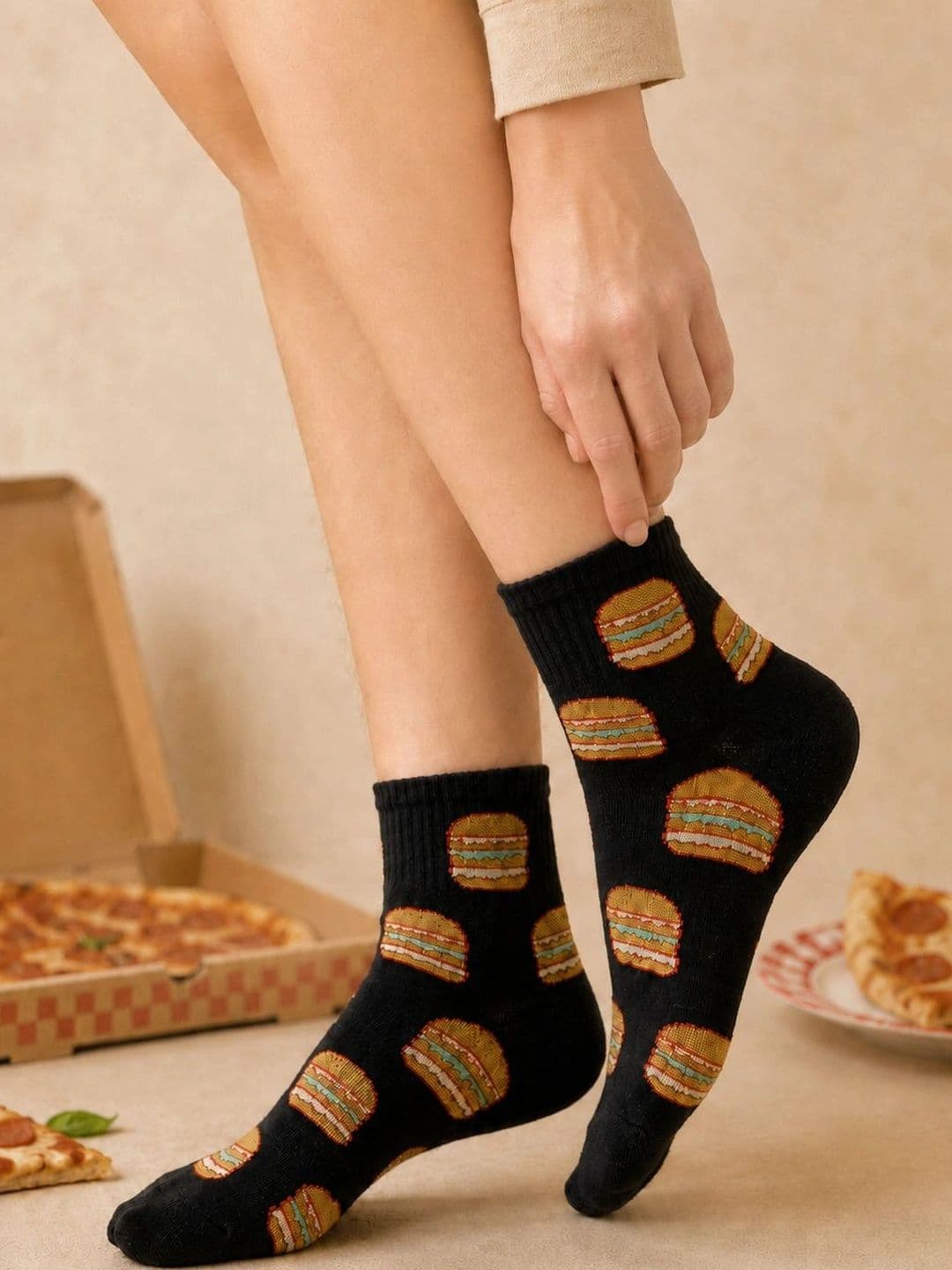 NeaToes Unisex Pack of 3 Cotton Assorted Patterned Above Ankle Socks thumbnail 5