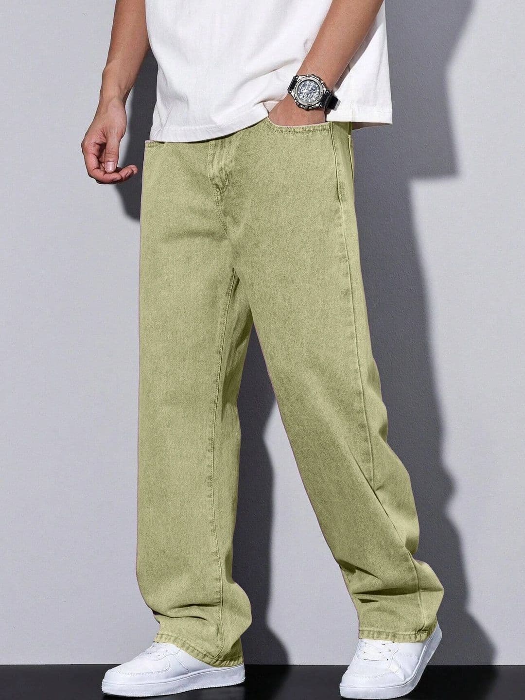 PLUS 91 Men Smart Straight Fit Mid-Rise Jeans thumbnail 5
