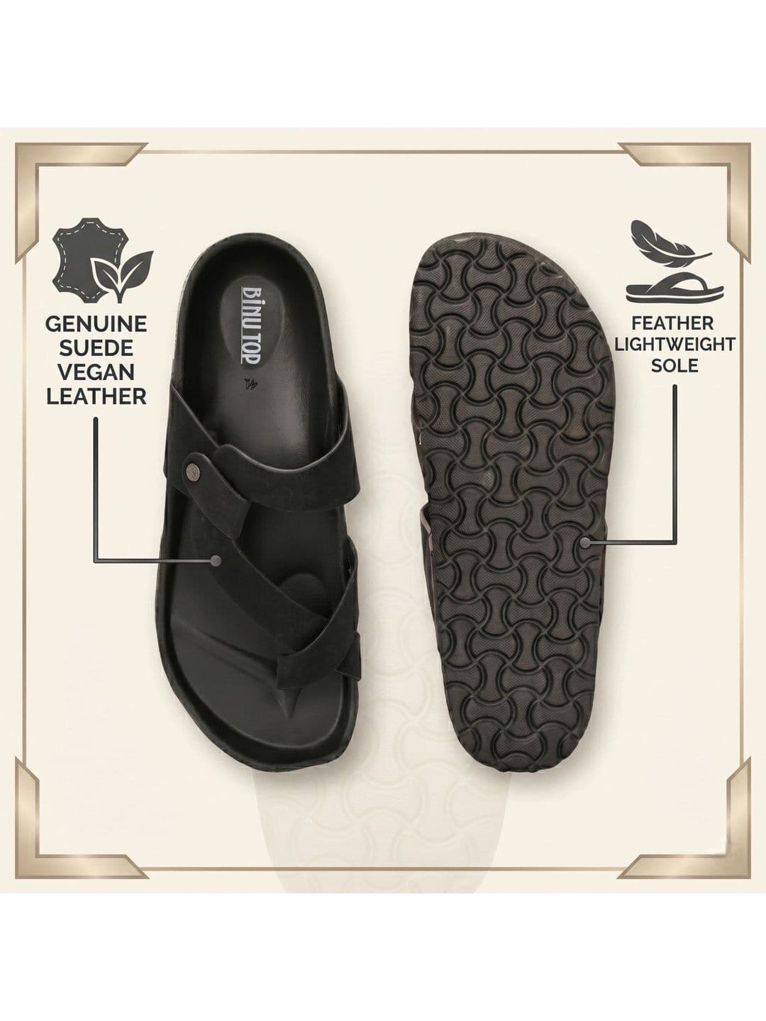 BINUTOP Men Comfort Sandals thumbnail 5