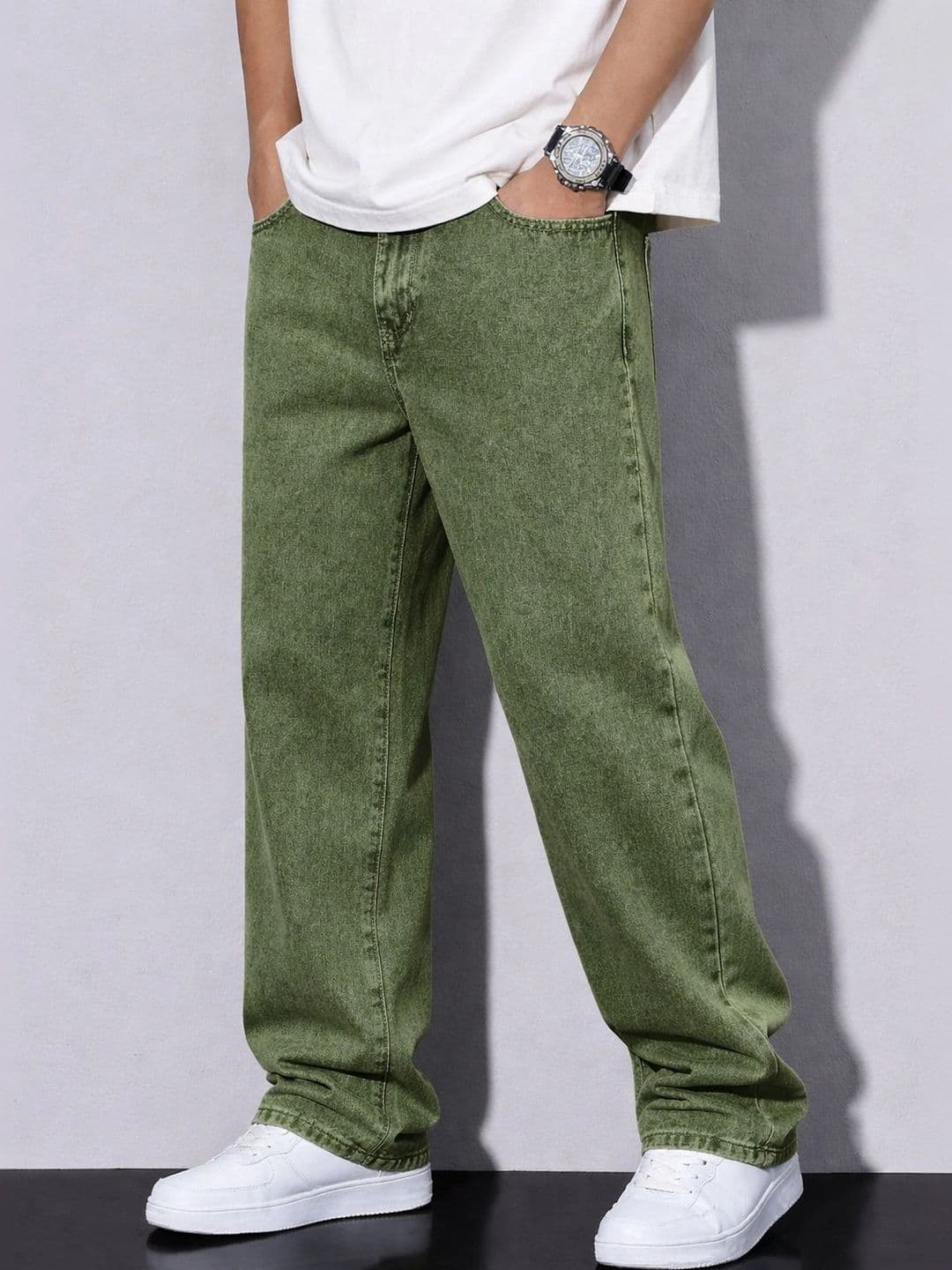 PLUS 91 Men Smart Straight Fit Mid-Rise Jeans - view 1