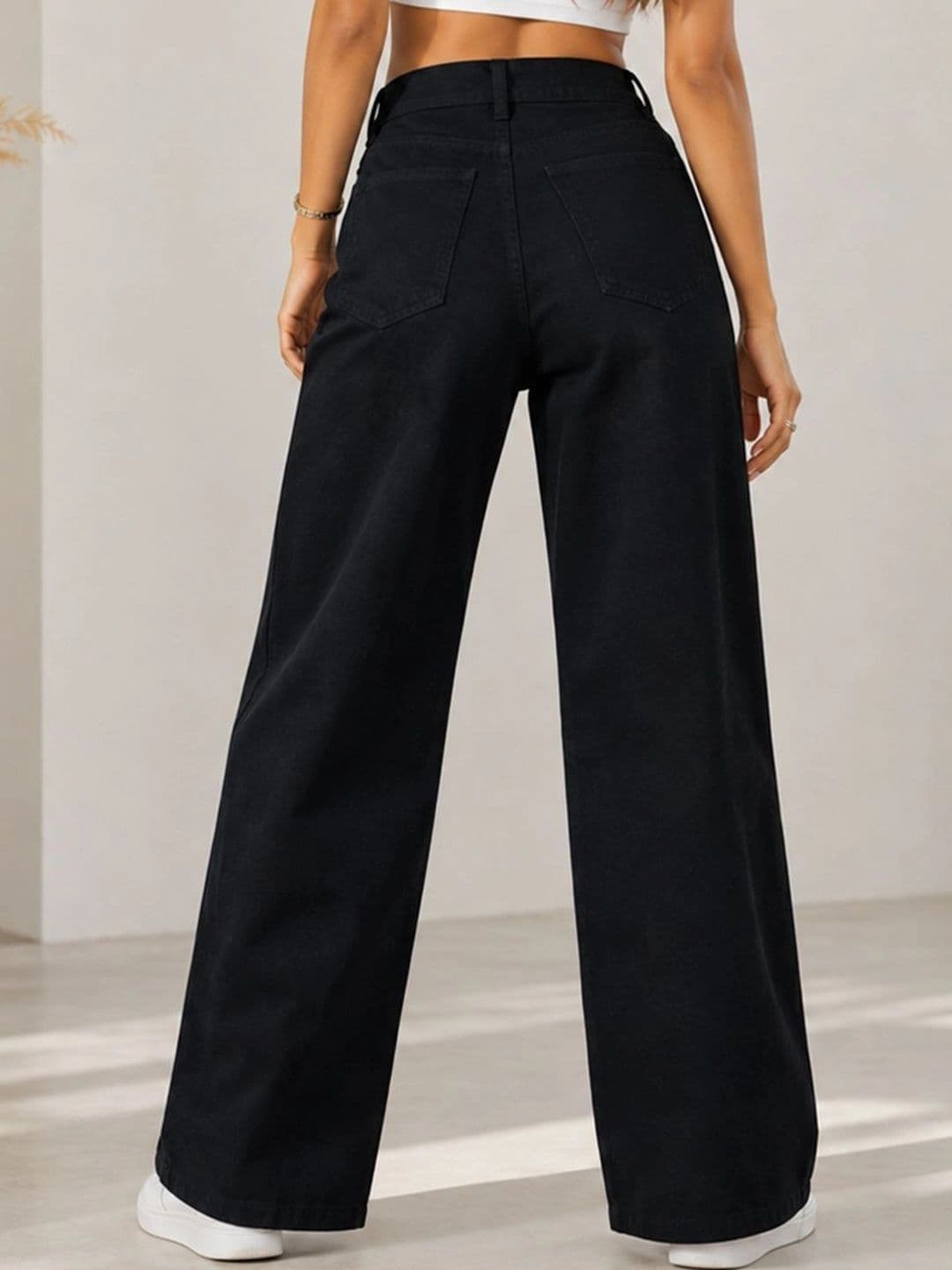 Encrypt Women Classic Relaxed Fit Mid-Rise Low Distress Stretchable Jeans thumbnail 2