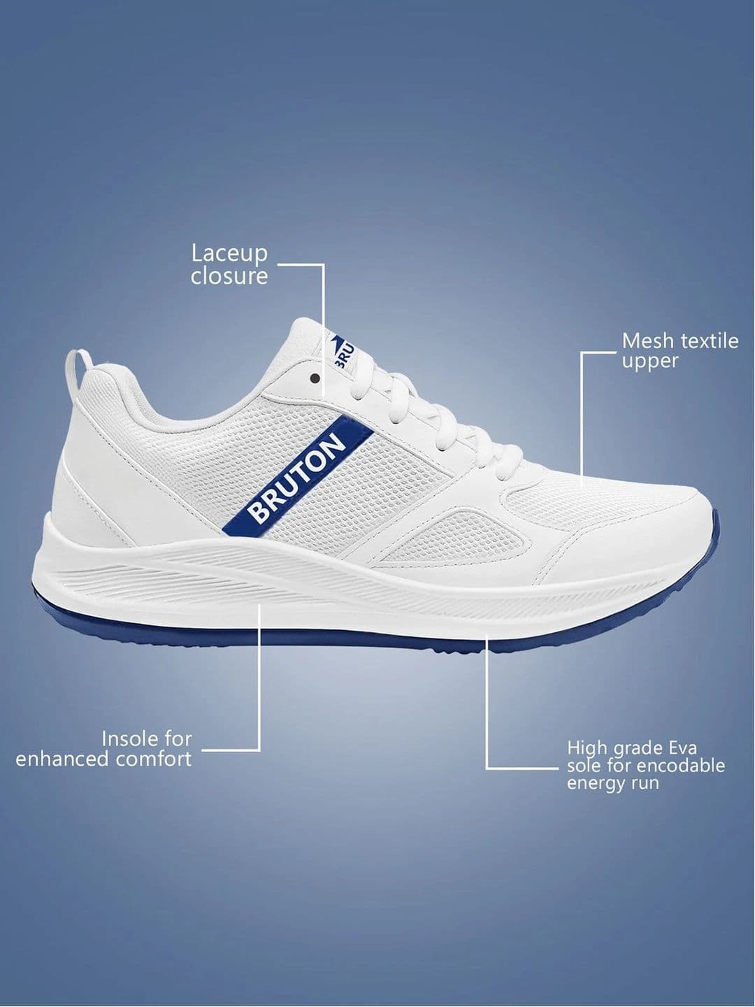 Bruton Men Mesh Running Non-Marking Shoes thumbnail 5
