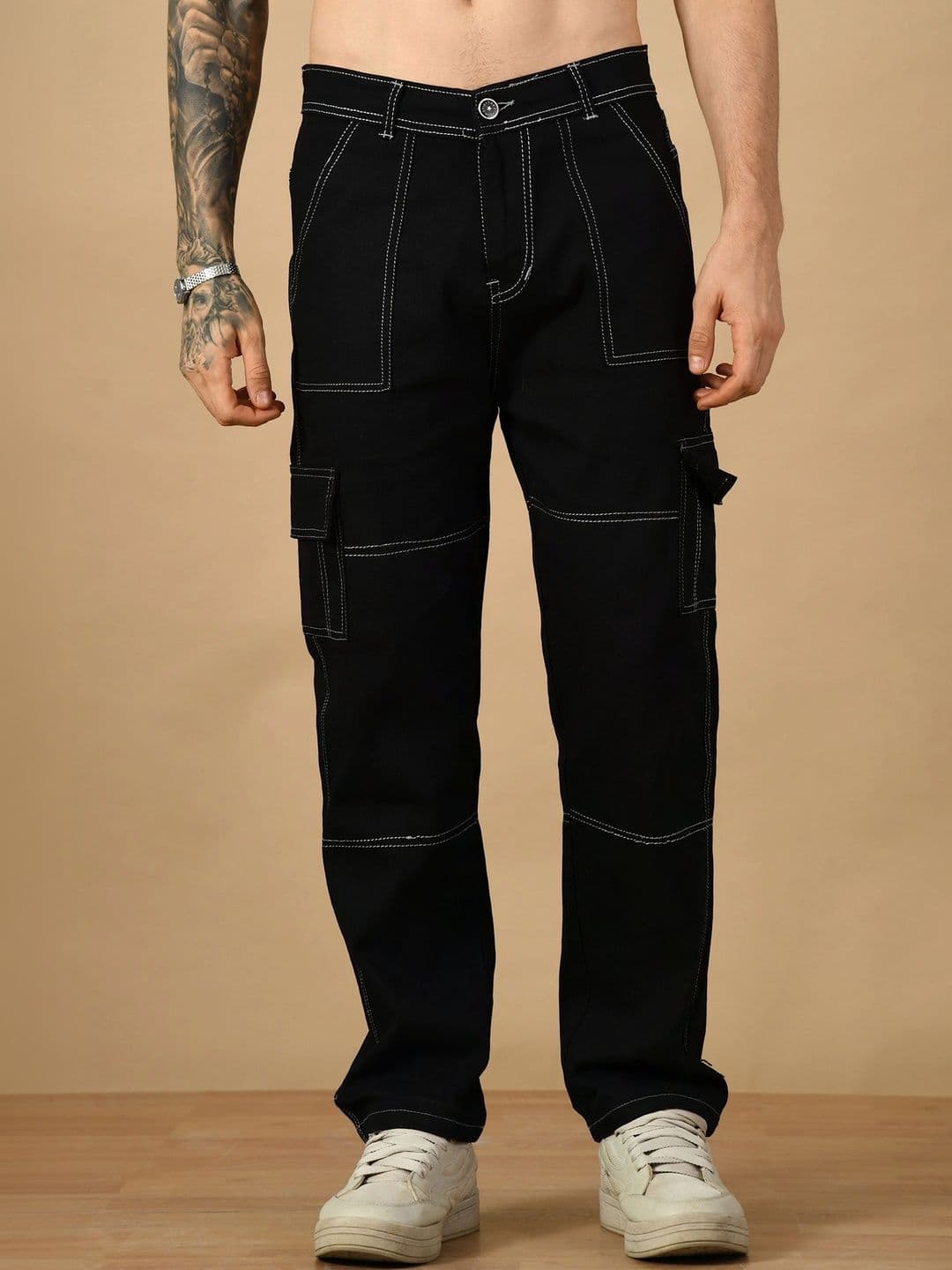 Metronaut Men Classic Relaxed Fit Mid-Rise Stretchable Jeans - view 1