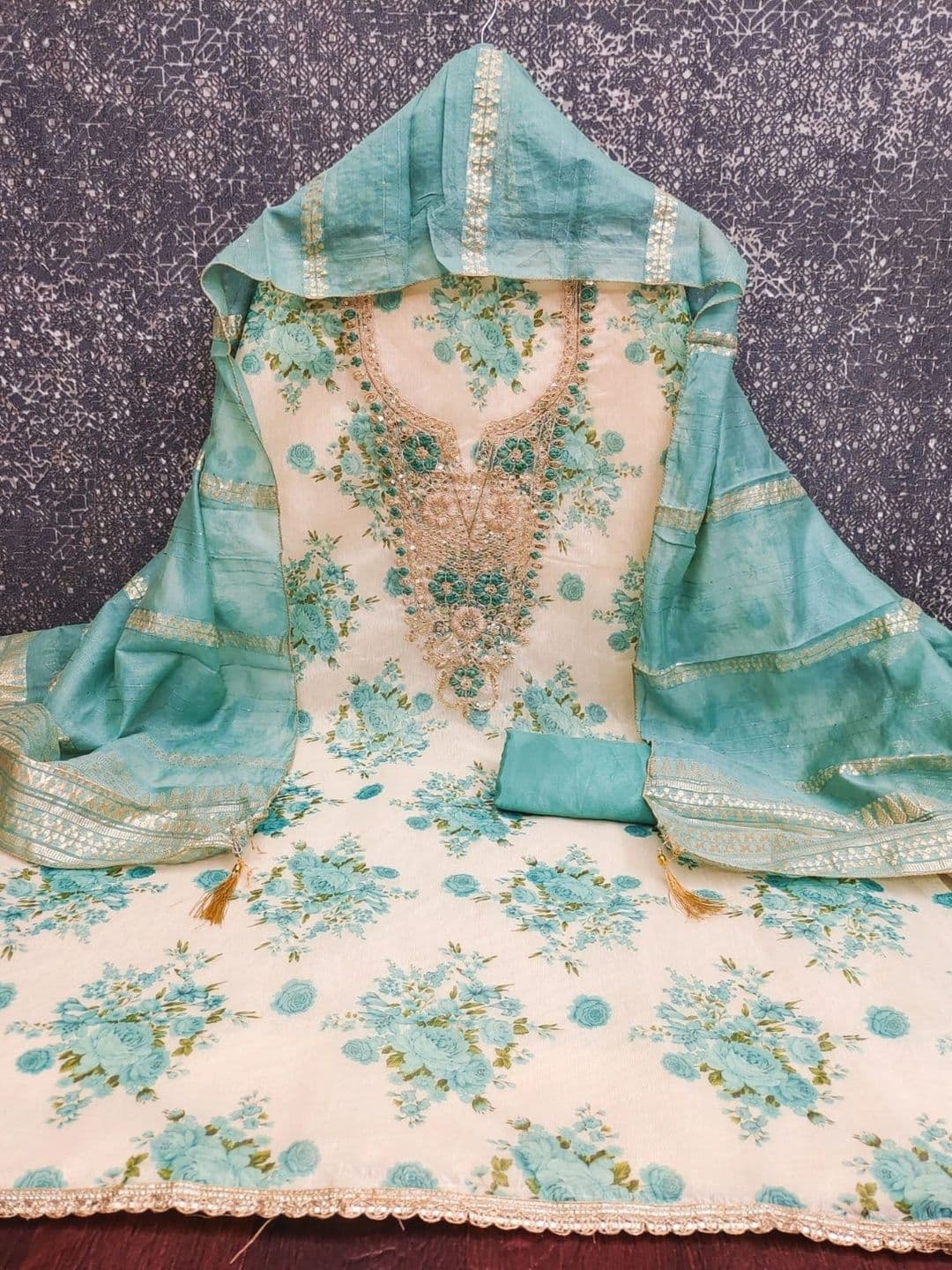 TAVAS Embroidered Unstitched Dress Material thumbnail 6