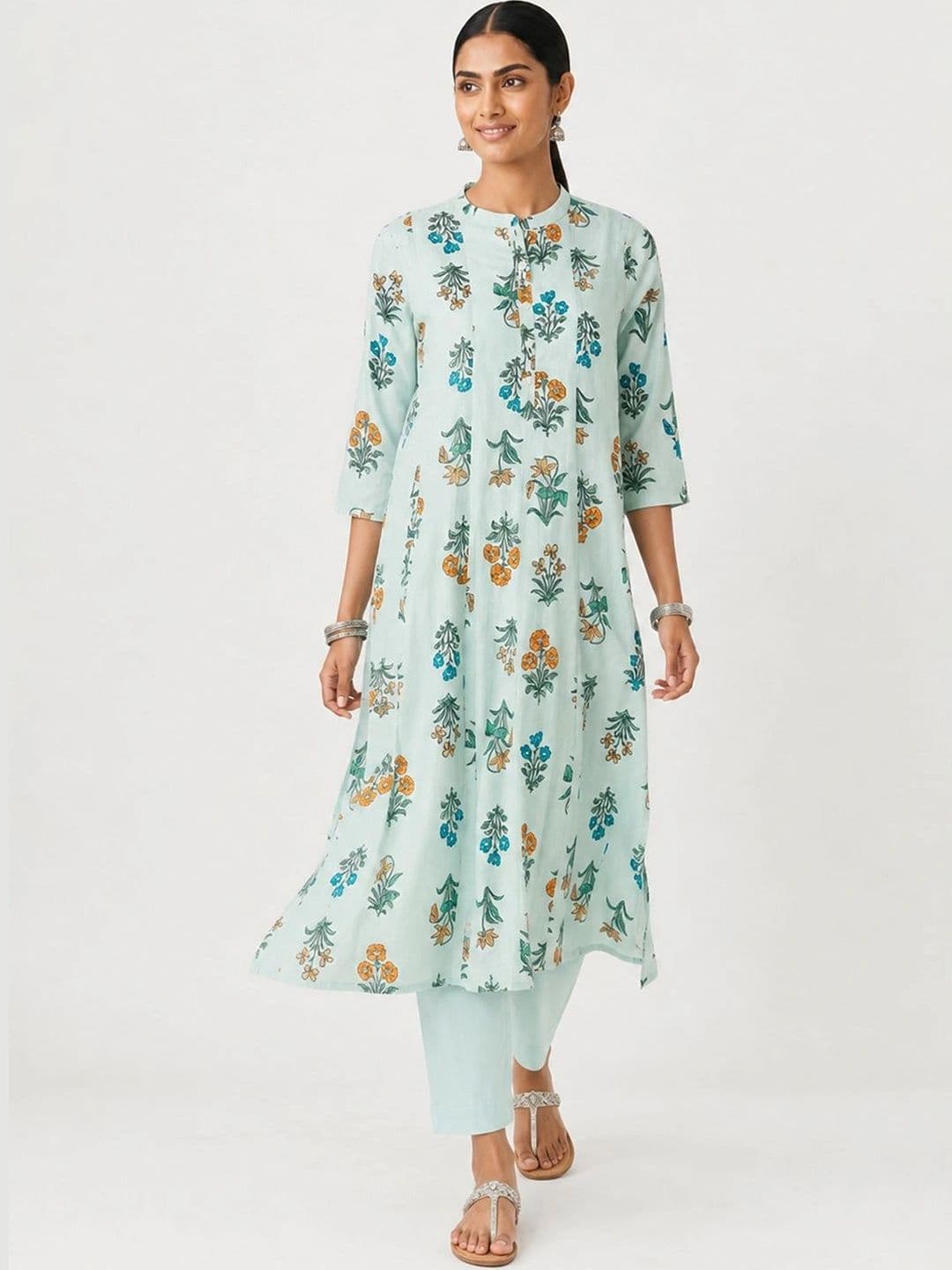 max Women Floral Printed Regular Kurta with Trousers - view 1