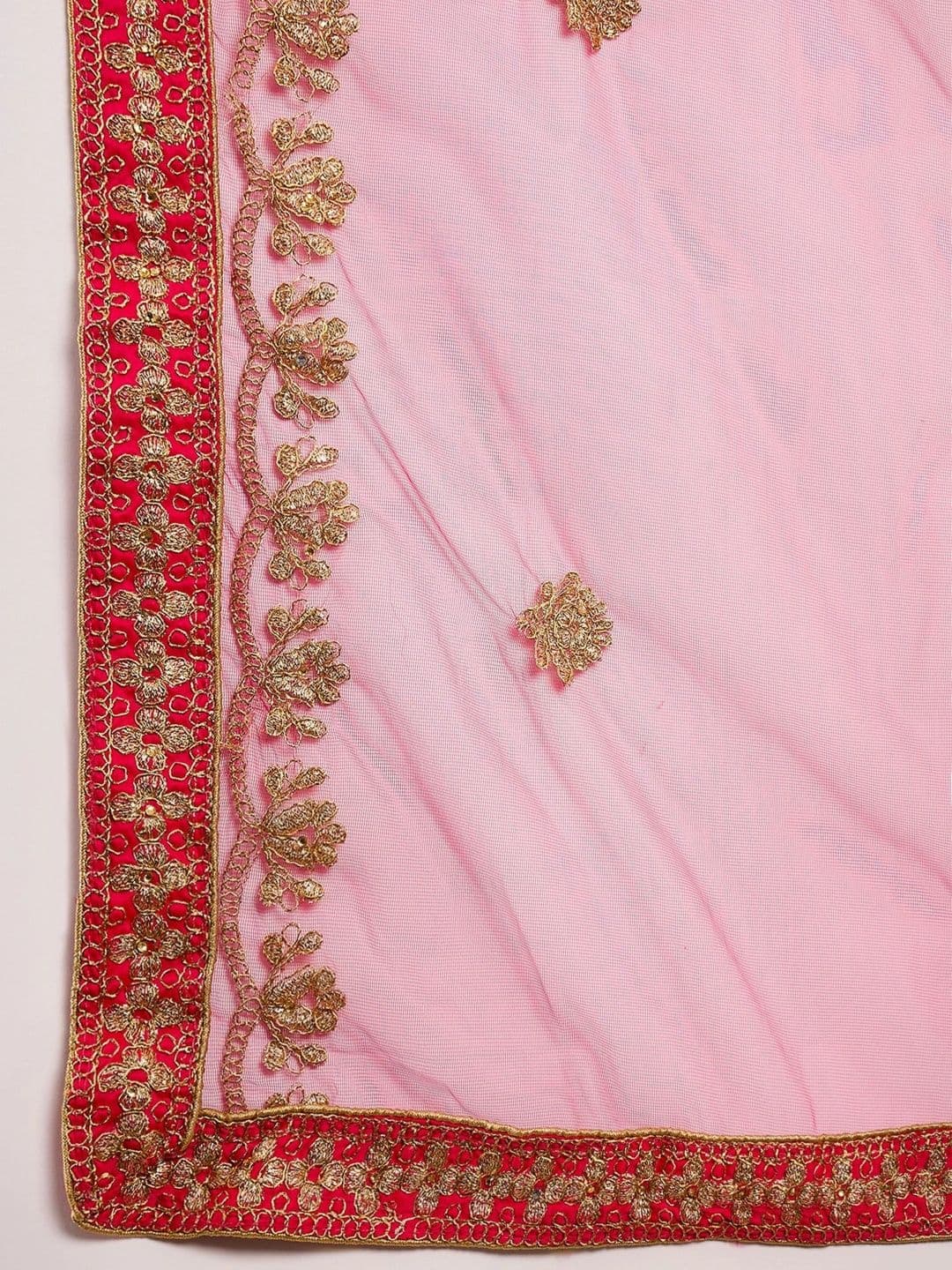 Anouk Rustic Embroidered Semi-Stitched Lehenga & Unstitched Blouse With Dupatta thumbnail 2