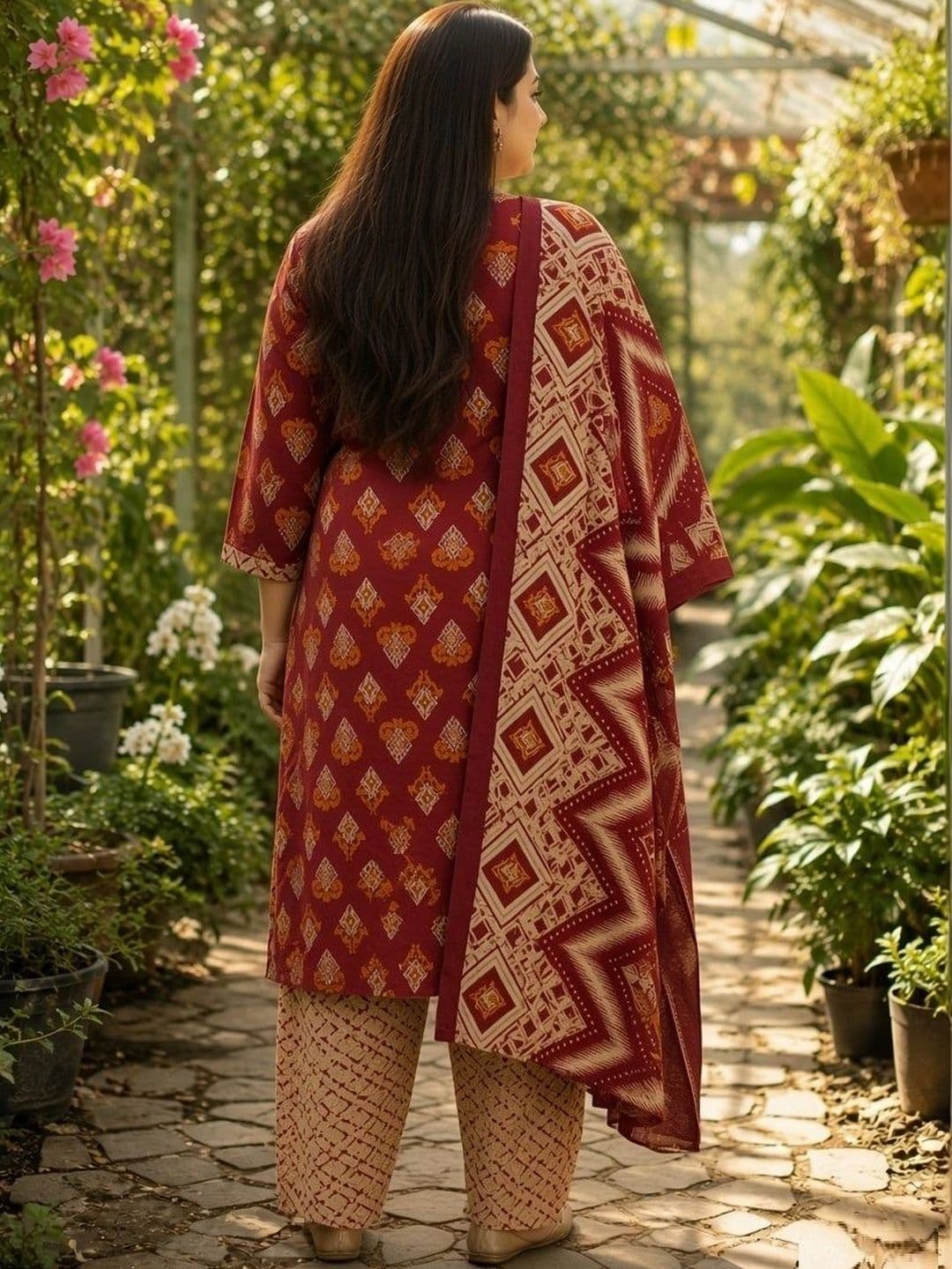 Moda Rapido Women Ethnic Motifs Printed Regular Kurta with Patiala & With Dupatta thumbnail 4
