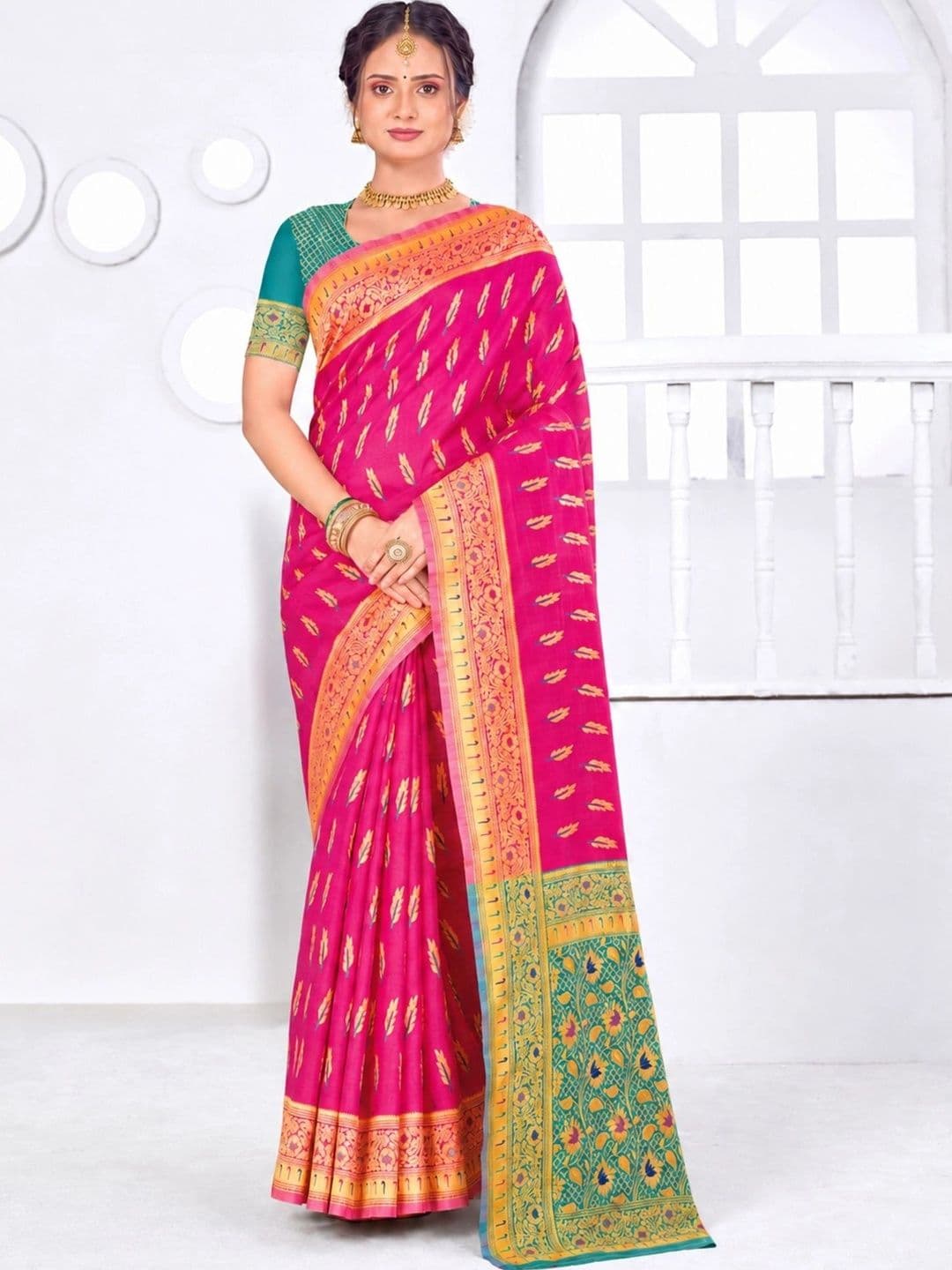 Dimaxi Vastra Woven Design Zari Kota Saree - view 1