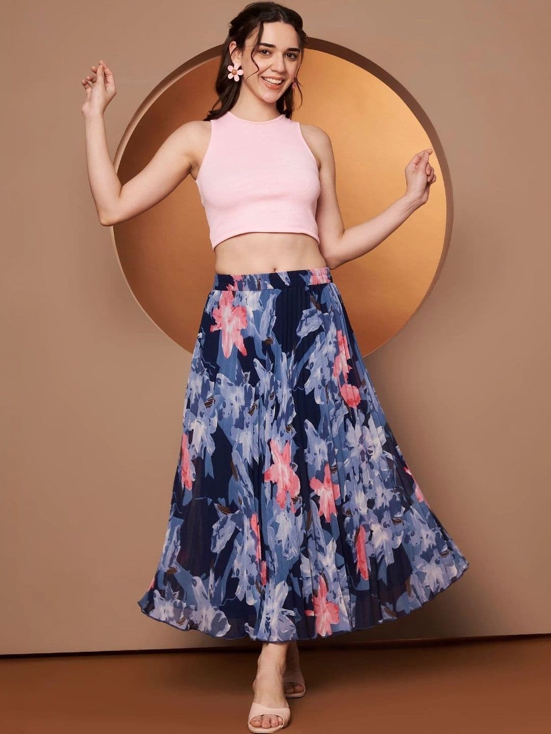 CORSICA Women Floral Midi A-Line Skirt thumbnail 7