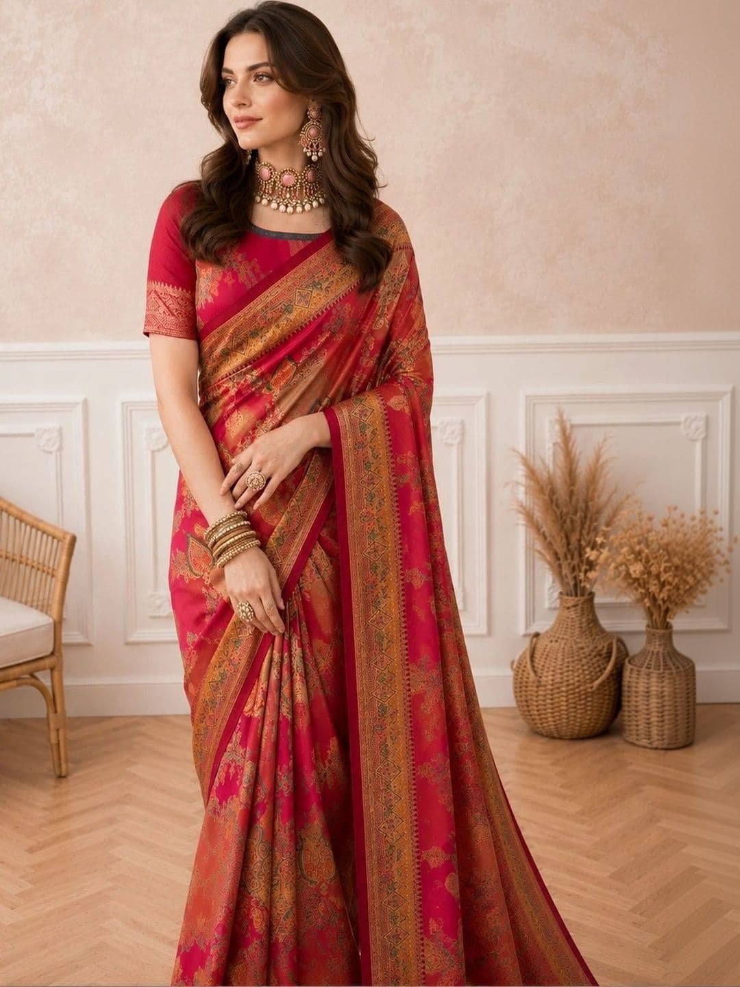 all about you Paisley Zari Silk Cotton Fusion Saree thumbnail 4